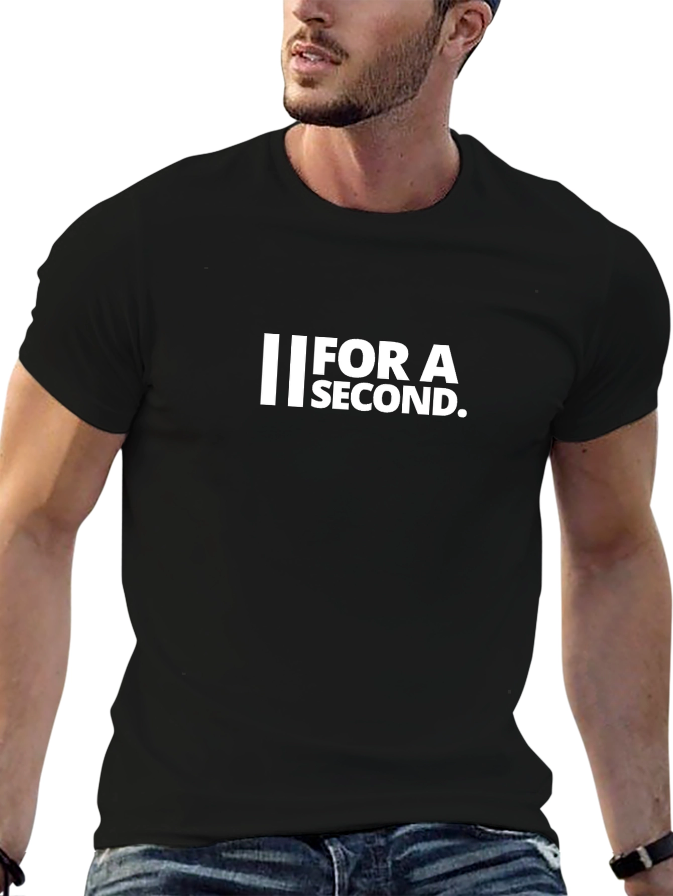 For A Second Graphic Tee - Black