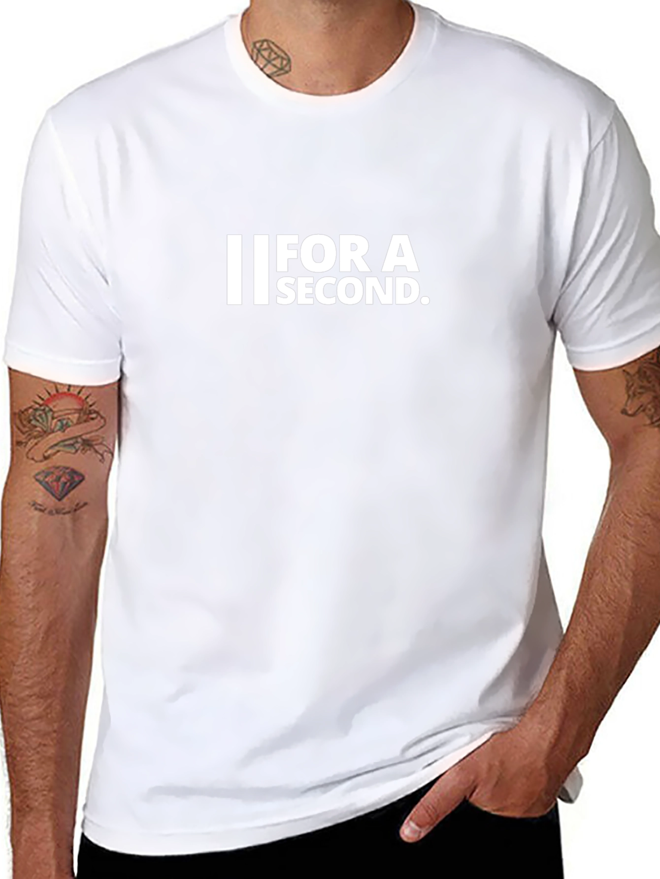 For A Second Graphic Tee - Black
