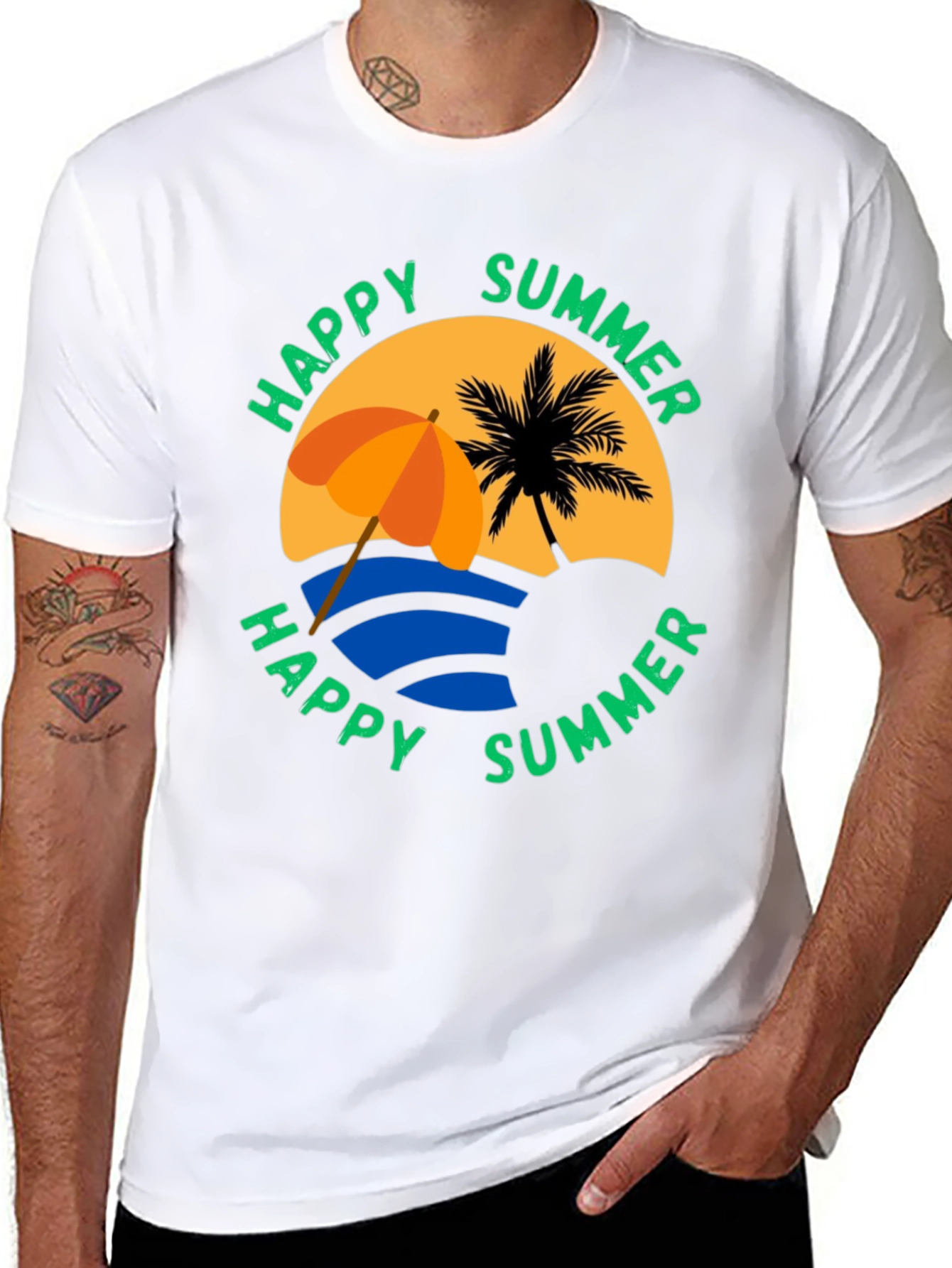 Happy Summer Graphic T-Shirt