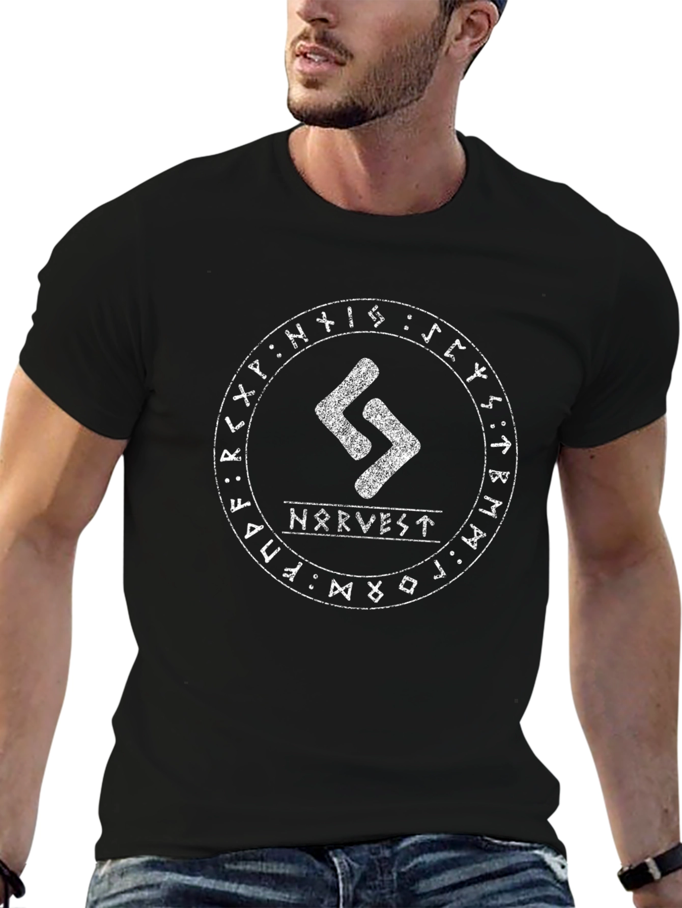 Nörvest Rune T-Shirt: Viking Inspired Graphic Tee