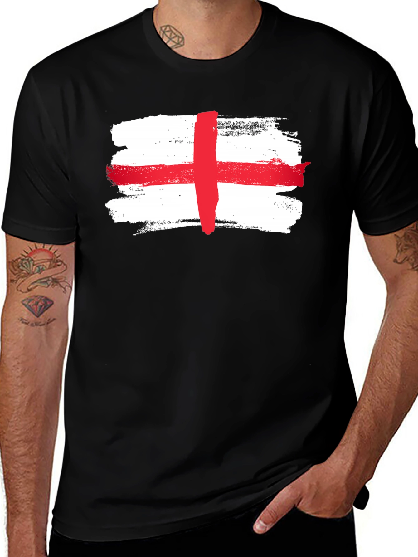 England Flag T-Shirt - Grunge Style British Pride