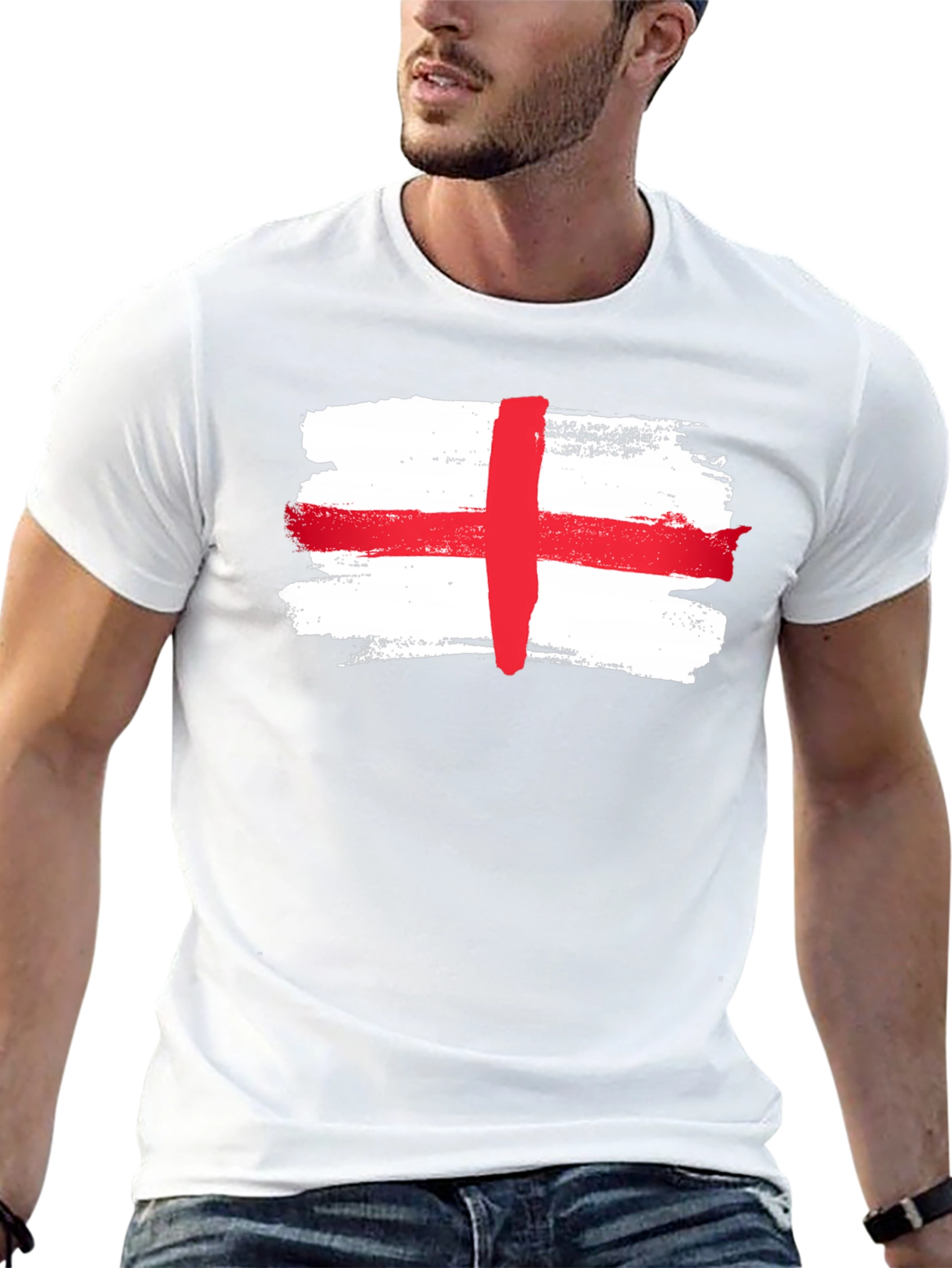 England Flag T-Shirt - Grunge Style British Pride