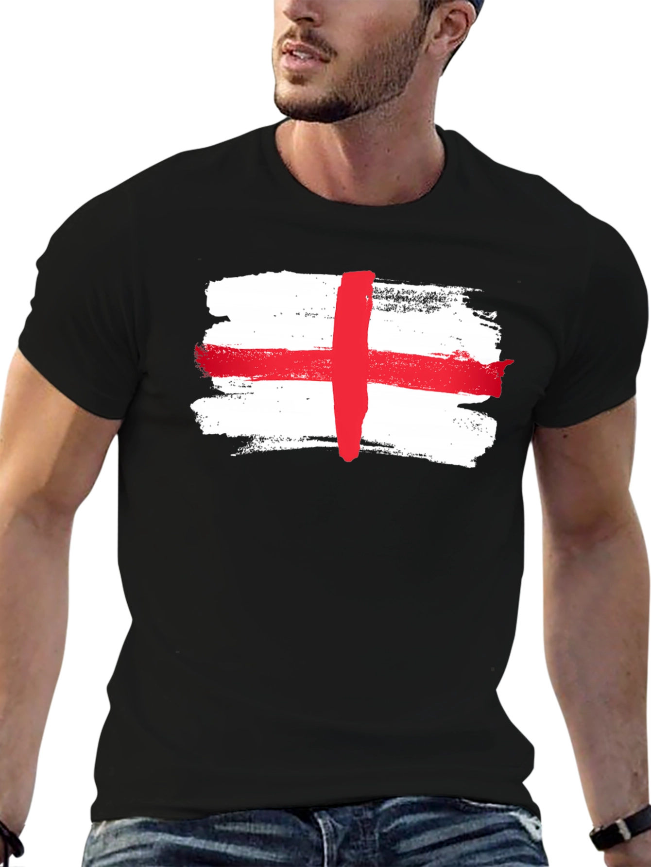 England Flag T-Shirt - Grunge Style British Pride
