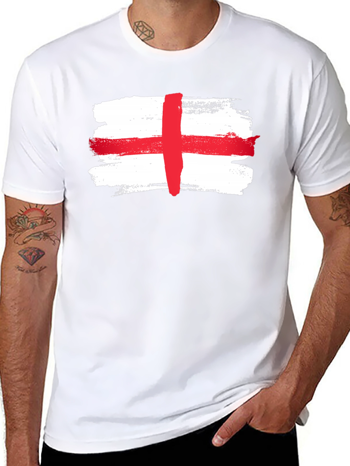 England Flag T-Shirt - Grunge Style British Pride