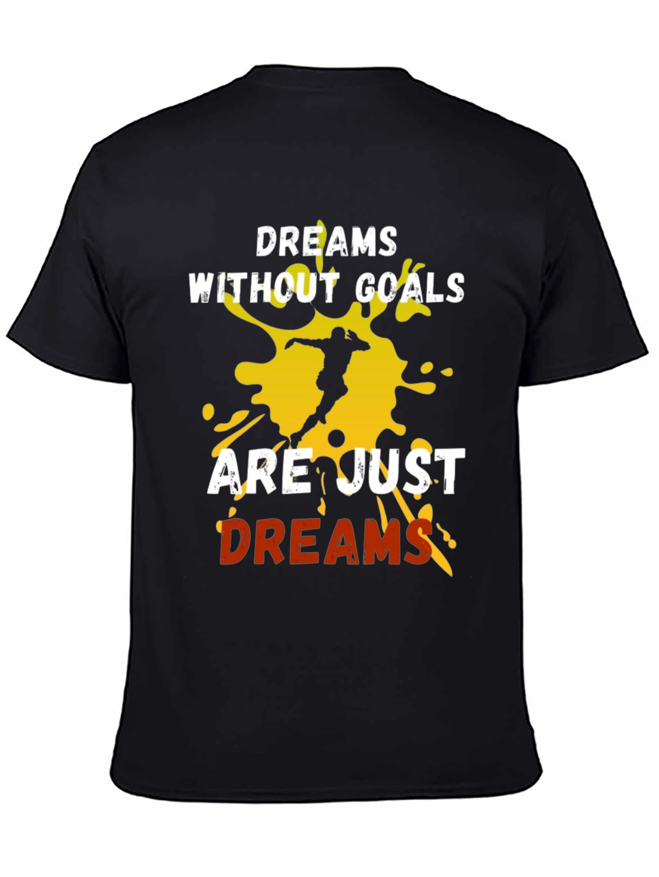 Motivational Dreams & Goals Graphic Tee - Black