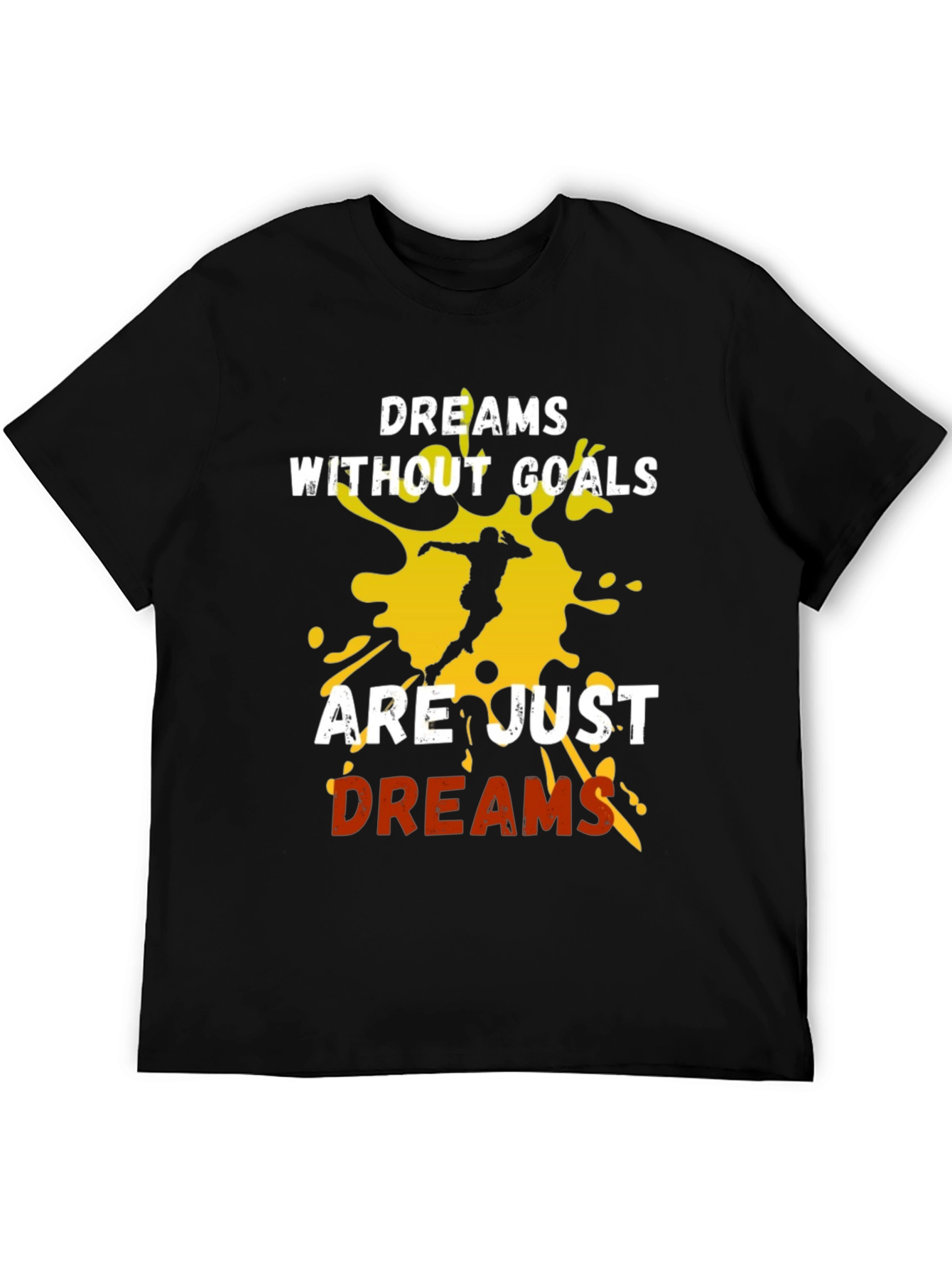 Motivational Dreams & Goals Graphic Tee - Black