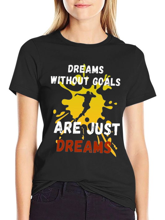 Motivational Dreams & Goals Graphic Tee - Black
