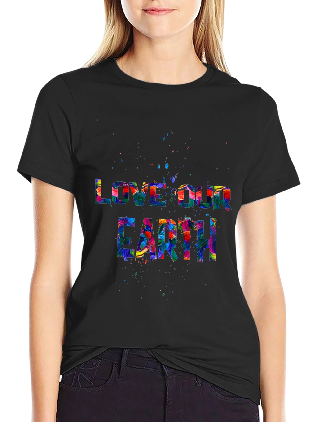 Love Our Earth Graphic Tee - Black