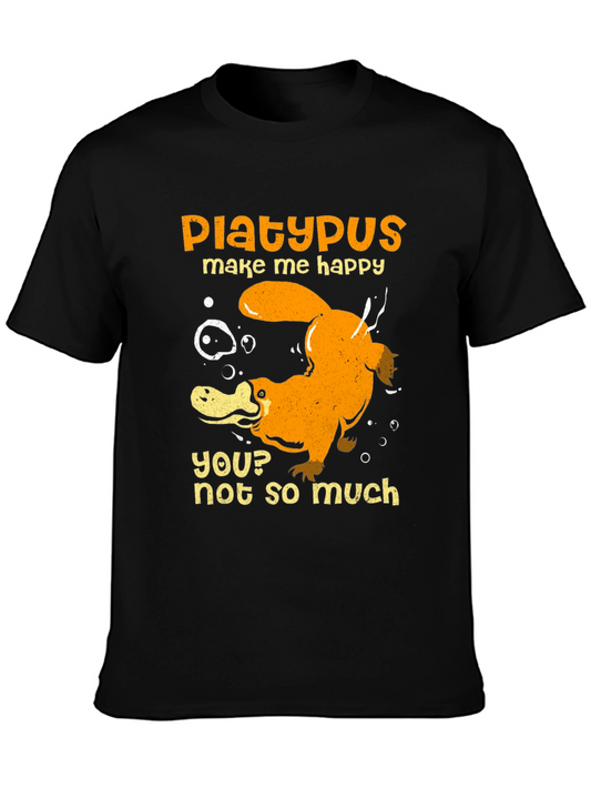 Platypus Make Me Happy Graphic T-Shirt