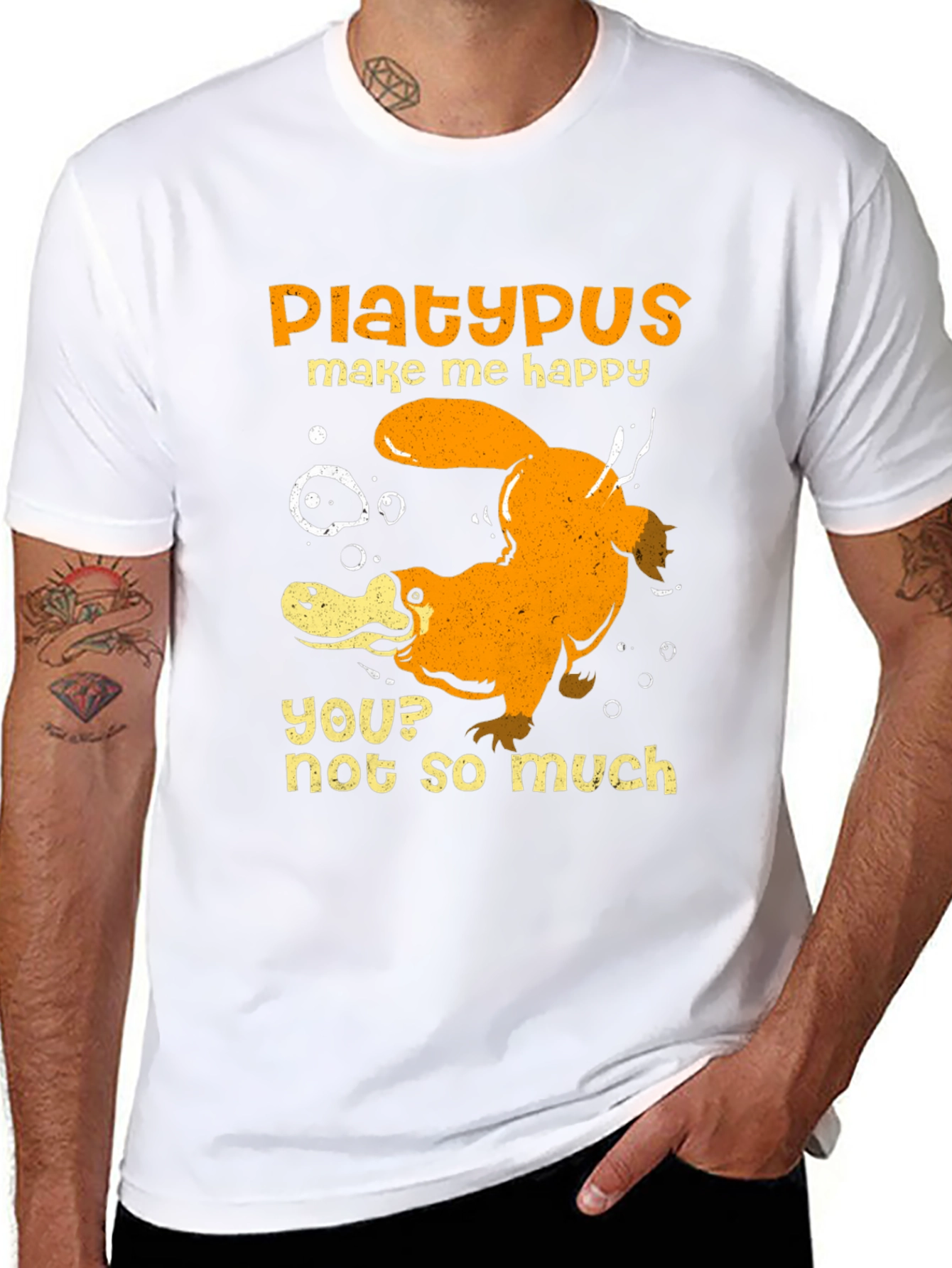 Platypus Make Me Happy Graphic T-Shirt
