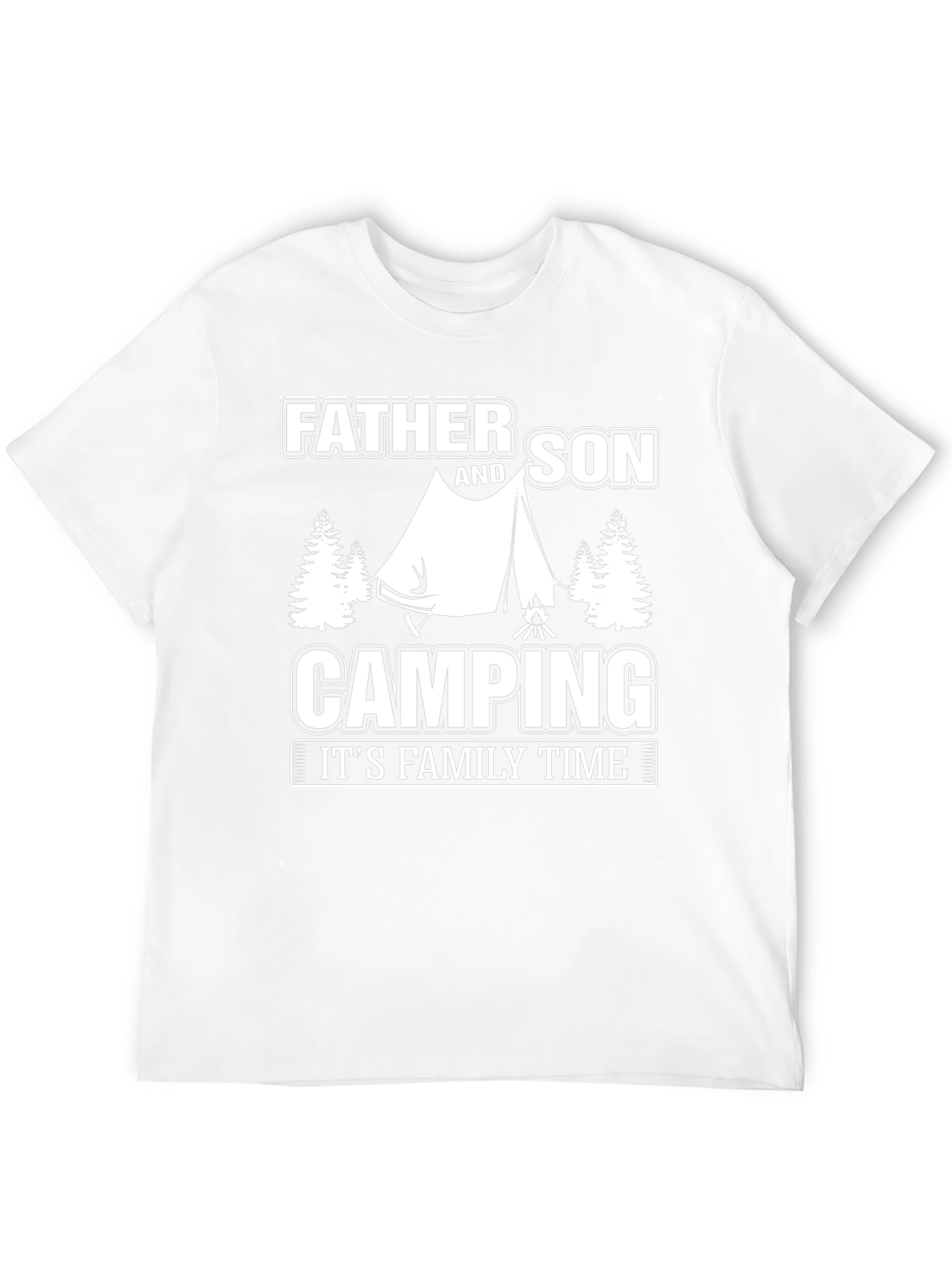Father and Son Camping T-Shirt - Family Time