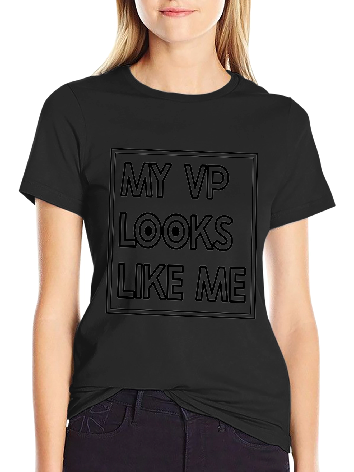 My VP Looks Like Me Black T-Shirt