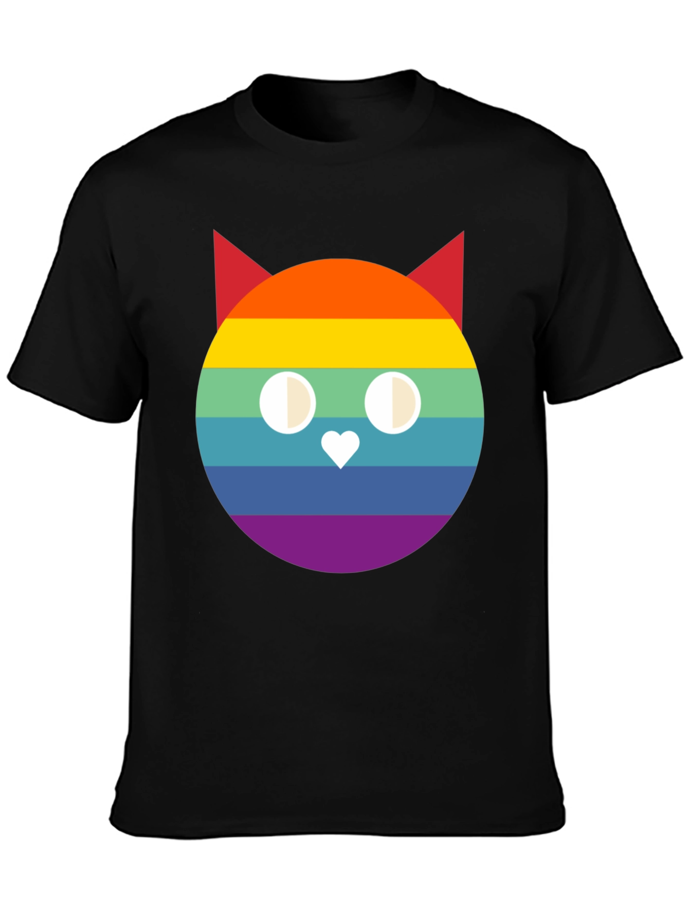 Rainbow Cat Graphic T-Shirt