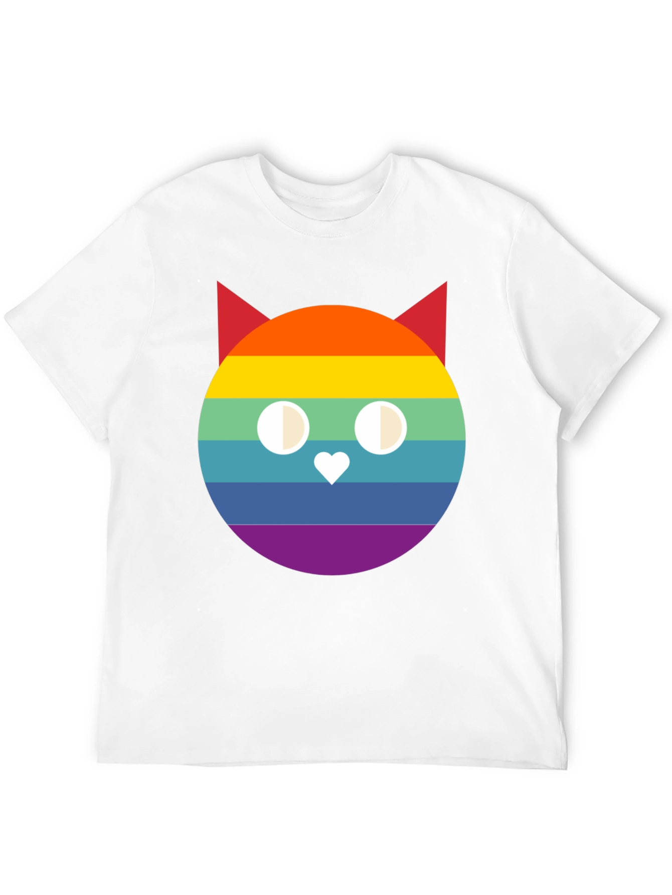 Rainbow Cat Graphic T-Shirt