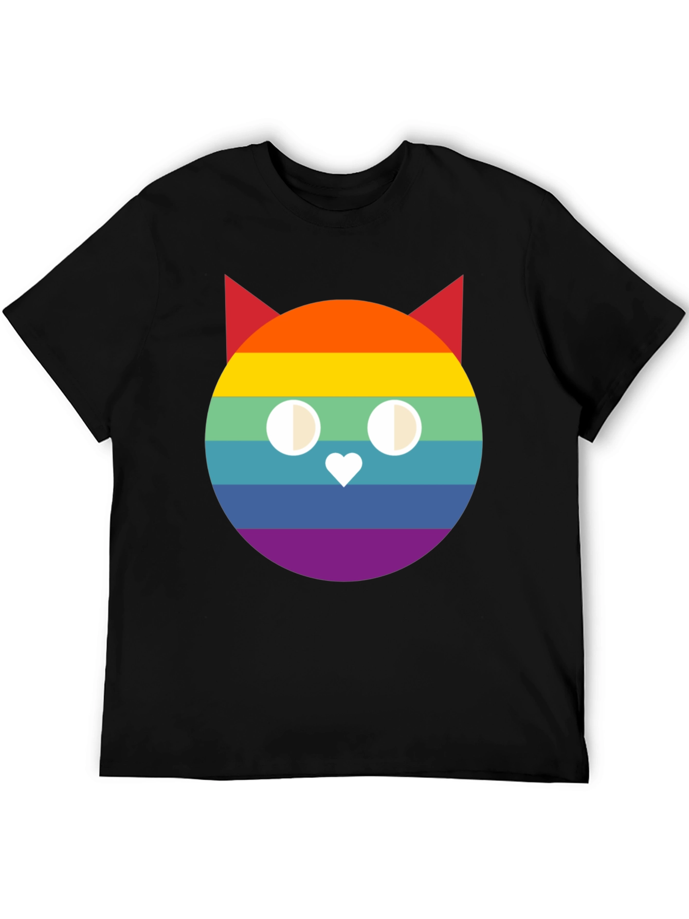Rainbow Cat Graphic T-Shirt