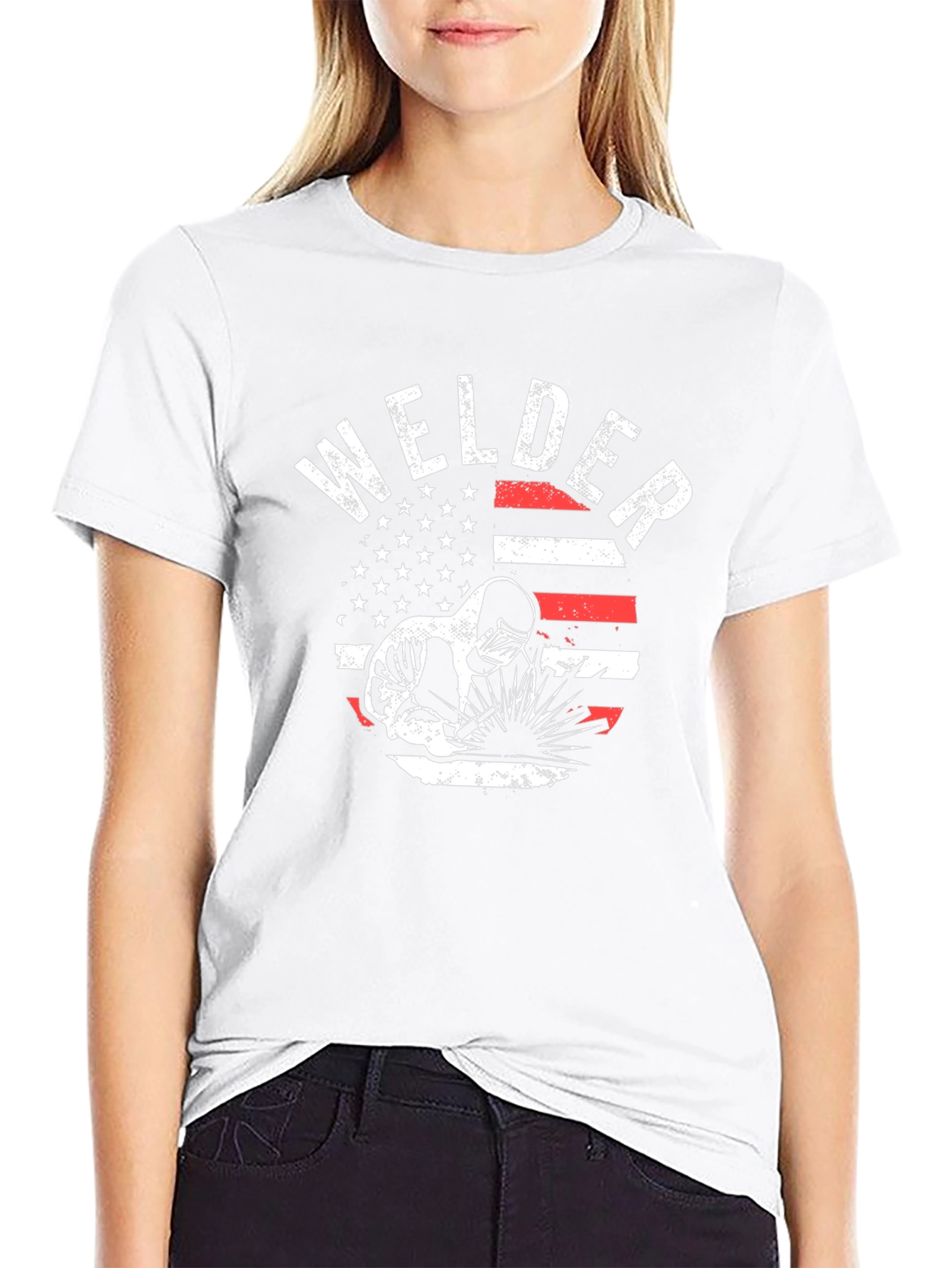 Welder USA Flag Graphic T-Shirt