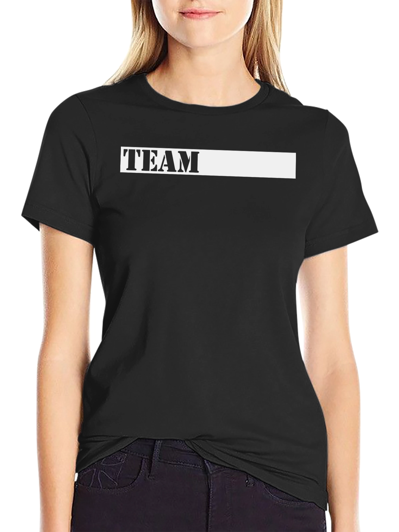 Team T-Shirt - Classic Black Cotton Tee