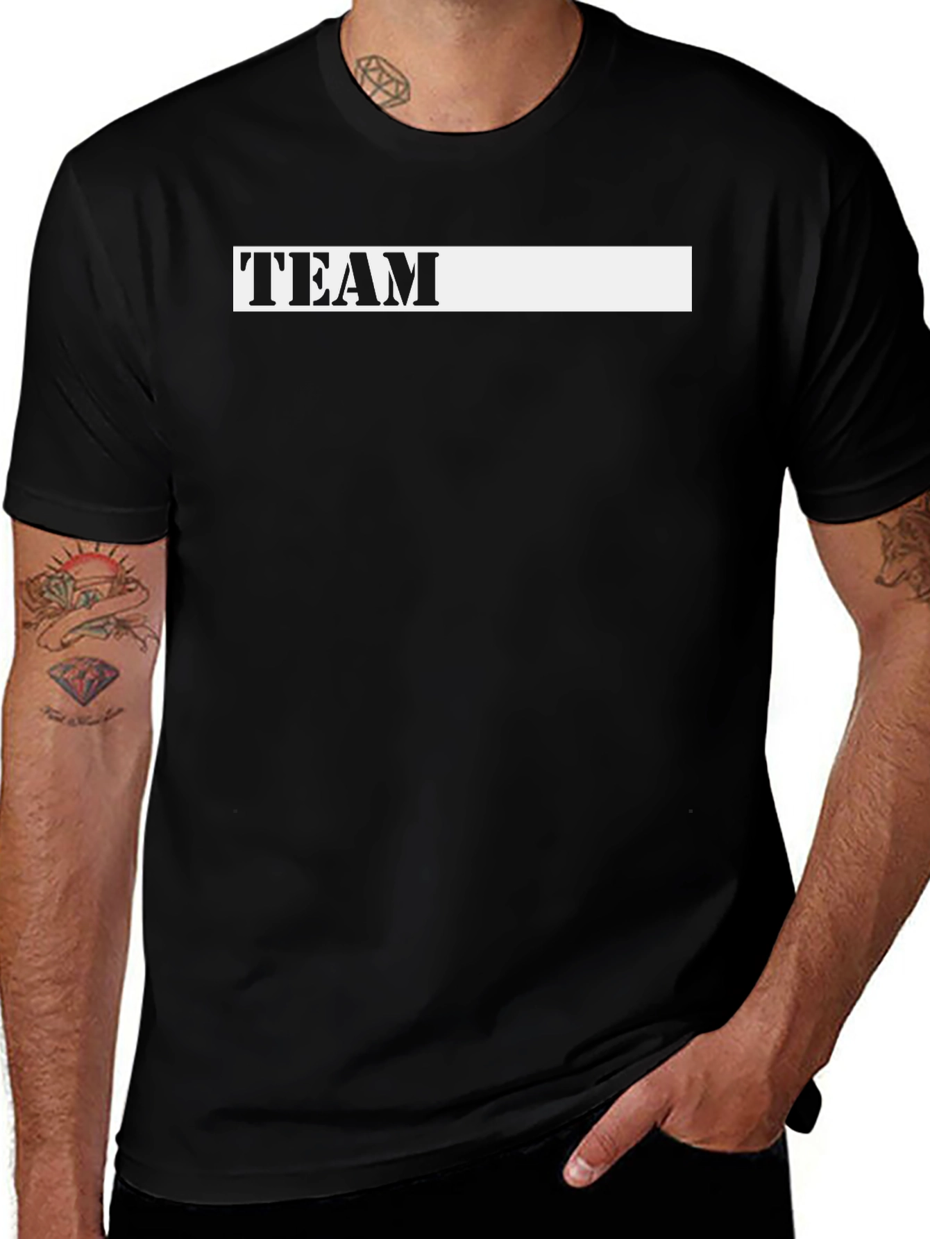 Team T-Shirt - Classic Black Cotton Tee
