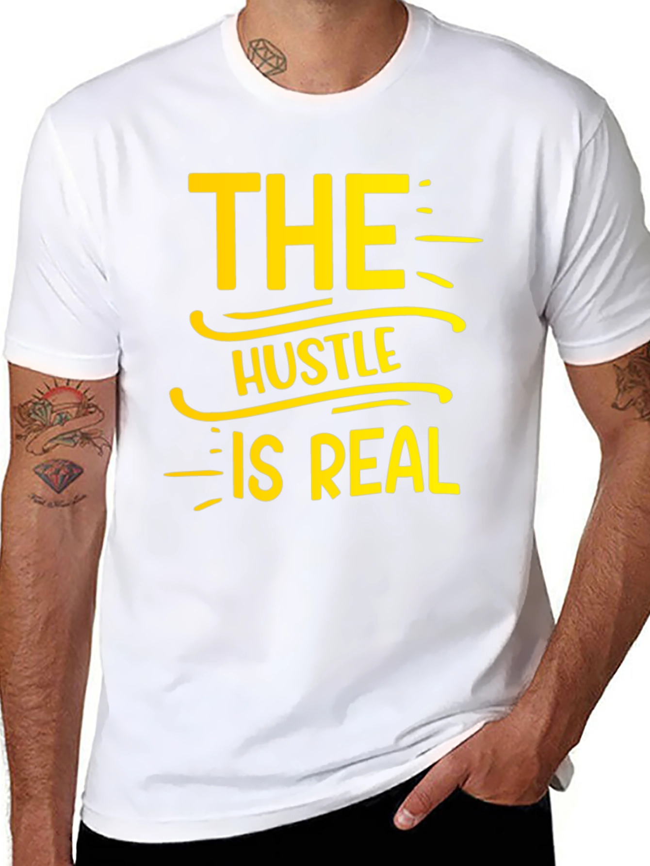 The Hustle Is Real T-Shirt - Black