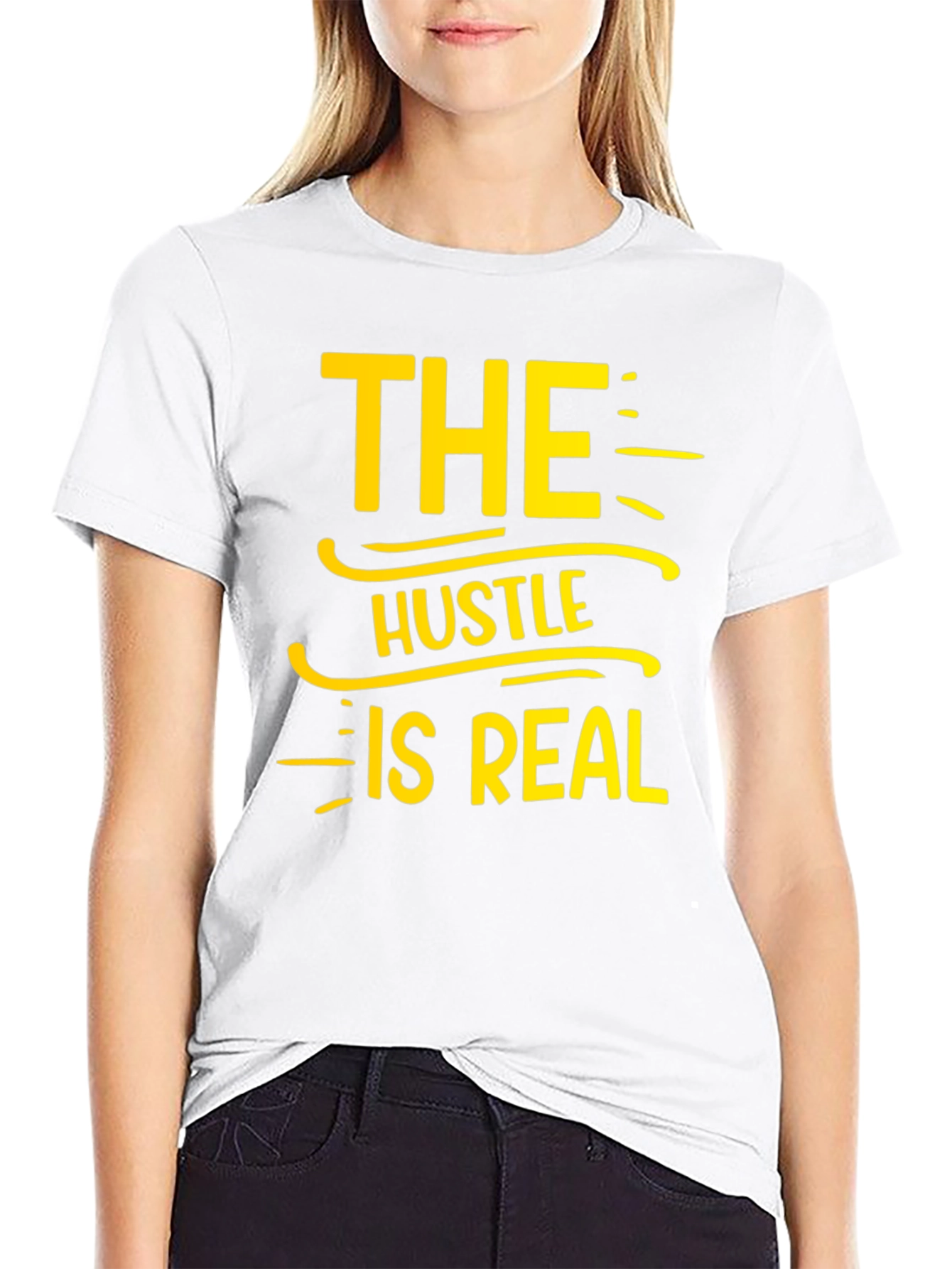 The Hustle Is Real T-Shirt - Black