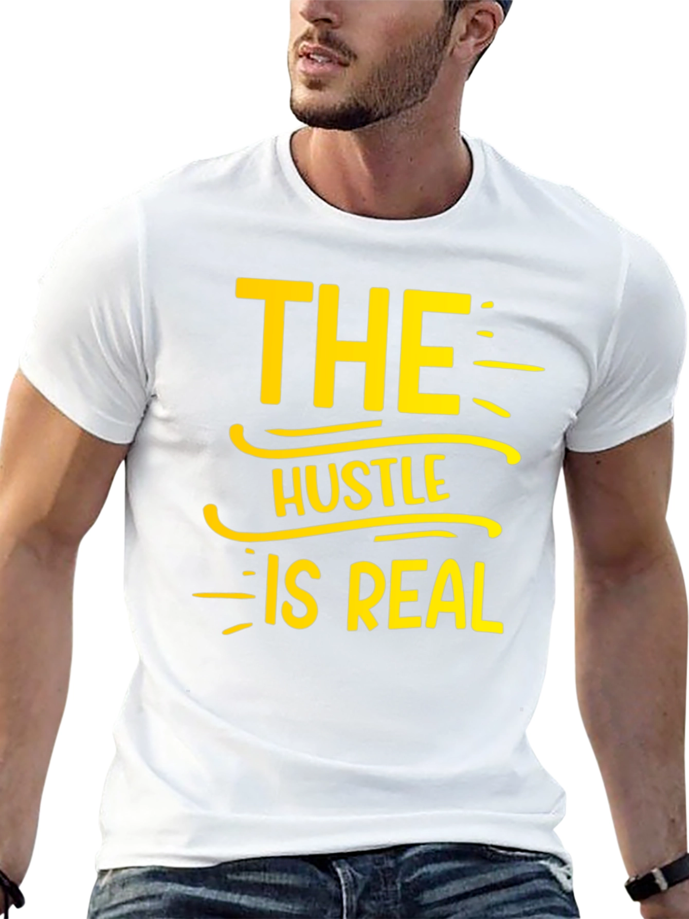 The Hustle Is Real T-Shirt - Black