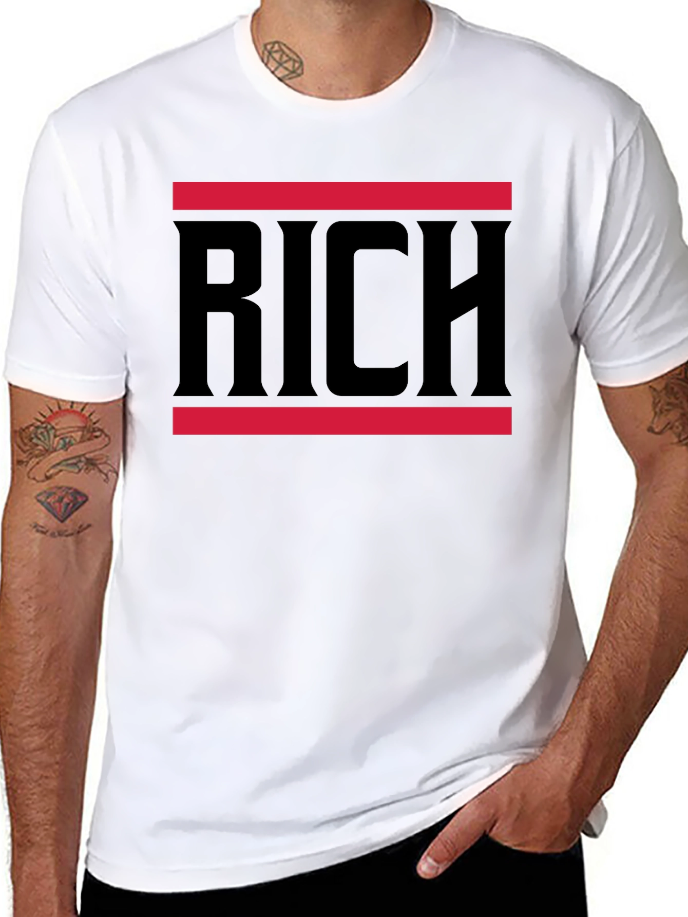 RICH Graphic Tee - Bold Statement Shirt