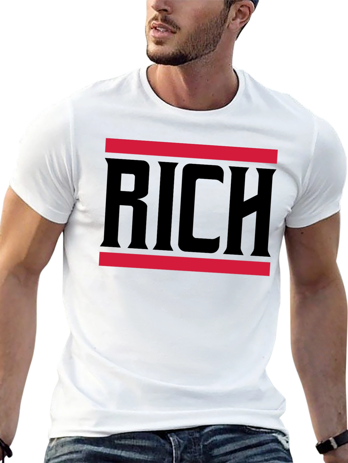 RICH Graphic Tee - Bold Statement Shirt