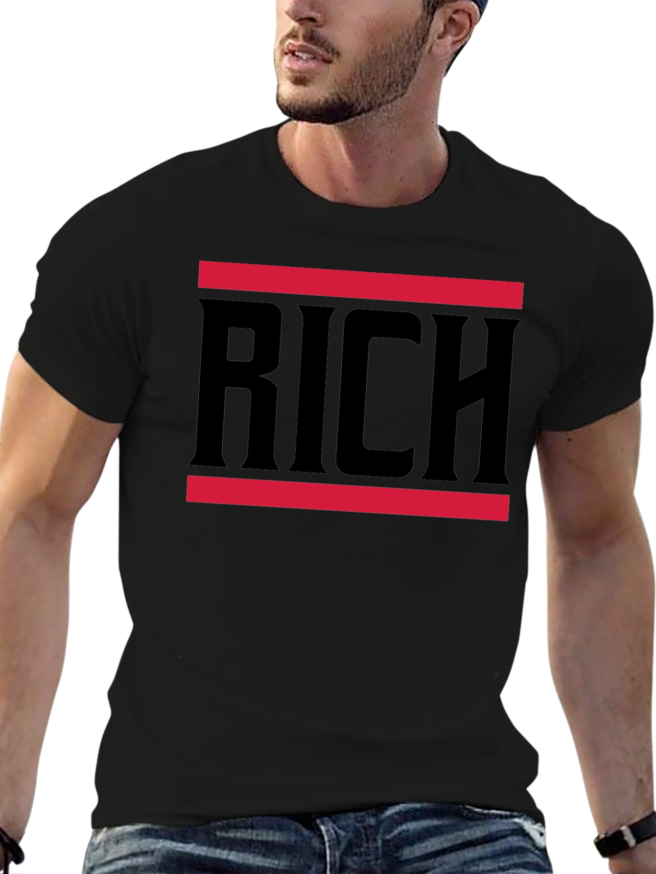 RICH Graphic Tee - Bold Statement Shirt
