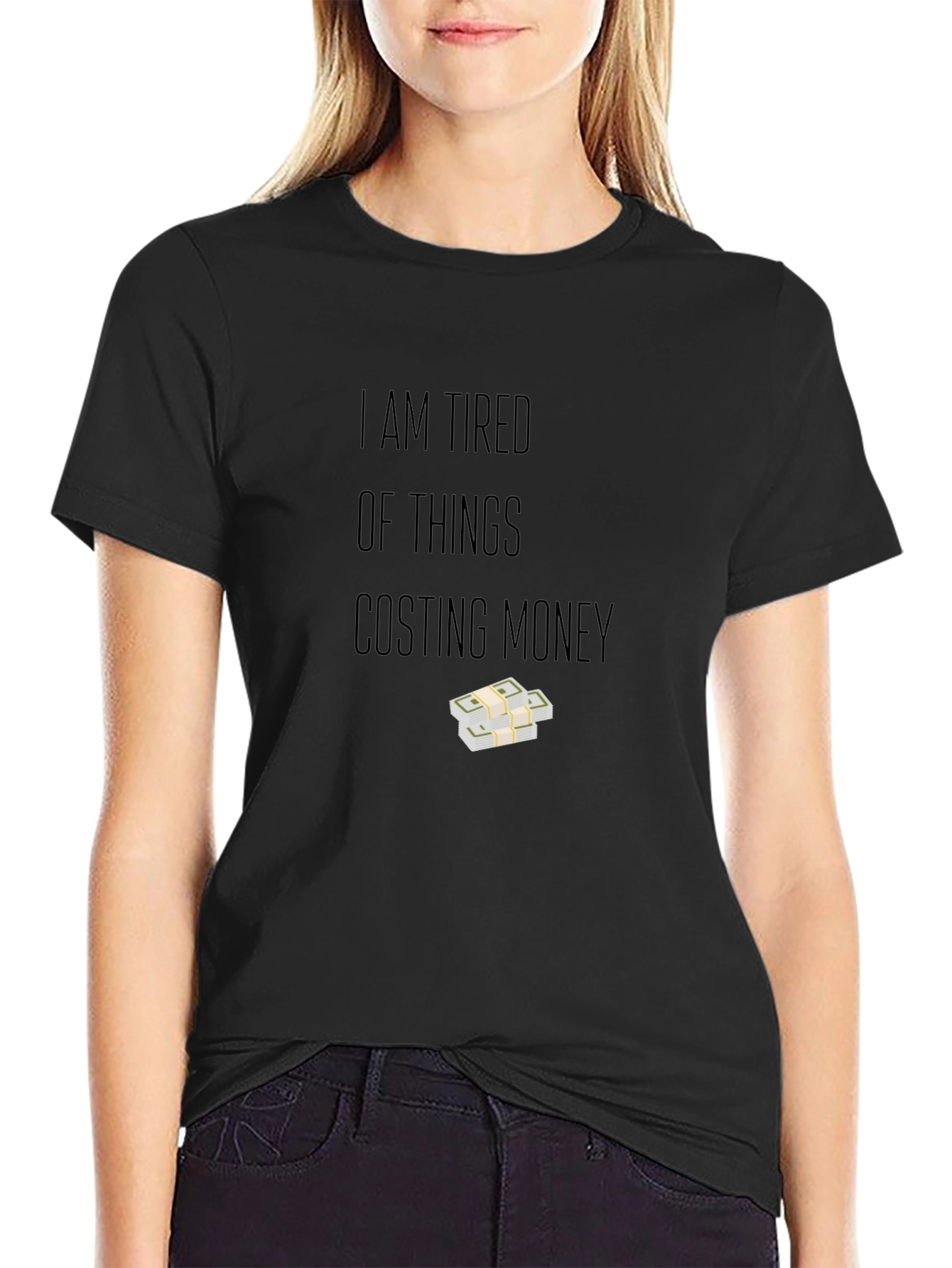 Tired of Money T-Shirt - Black Cotton Tee