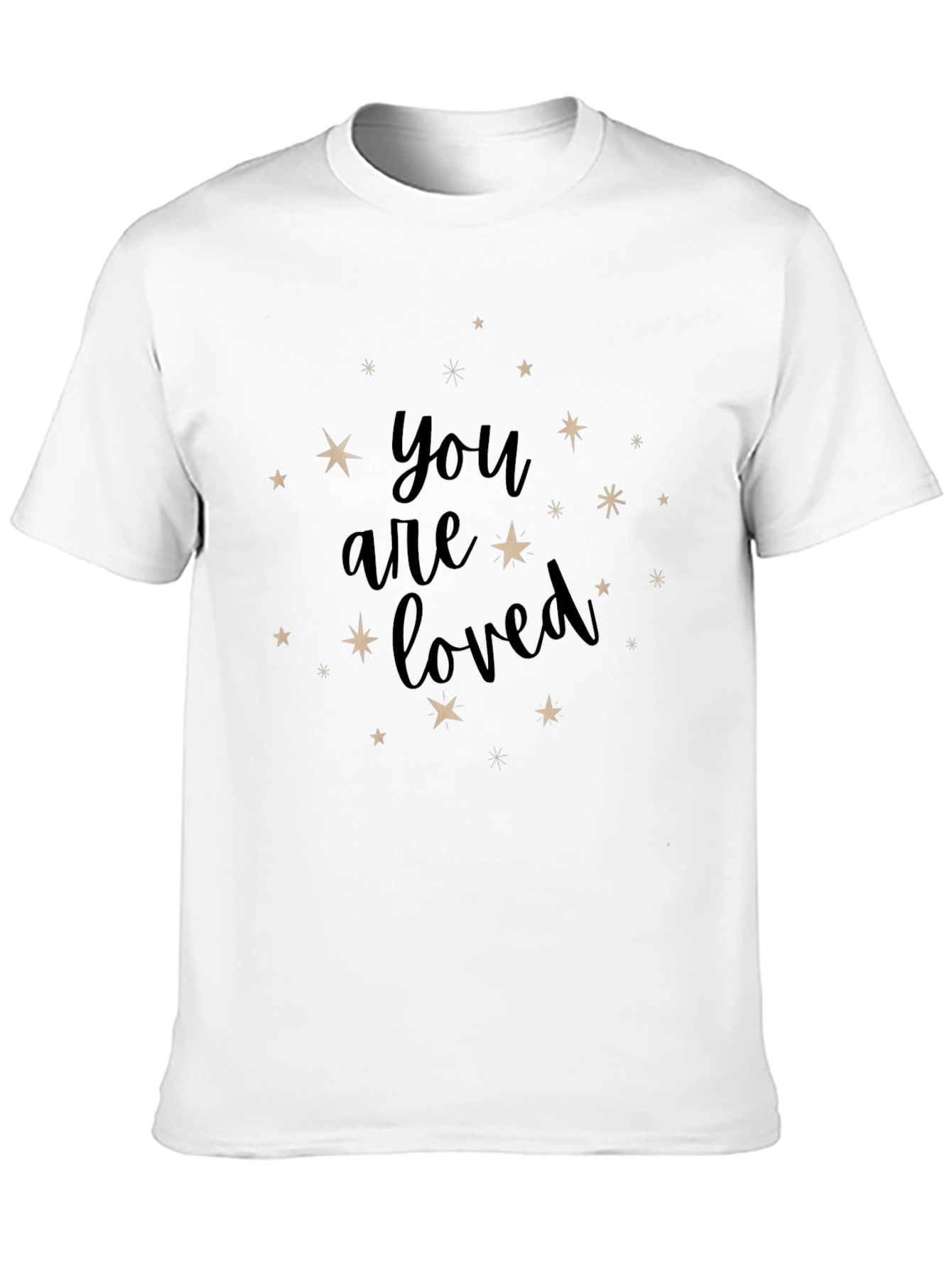 You Are Loved Starry Graphic Black Tee