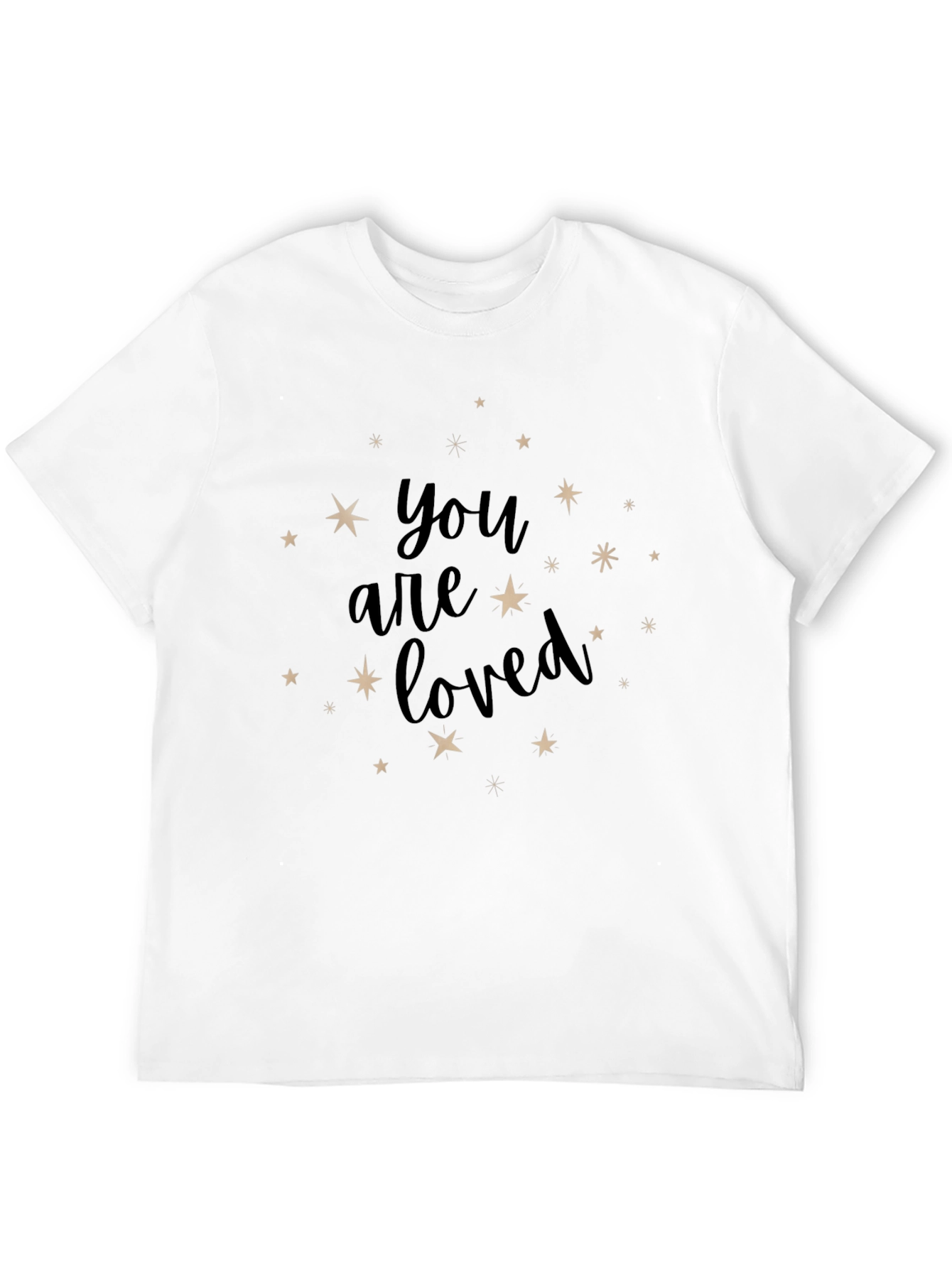 You Are Loved Starry Graphic Black Tee