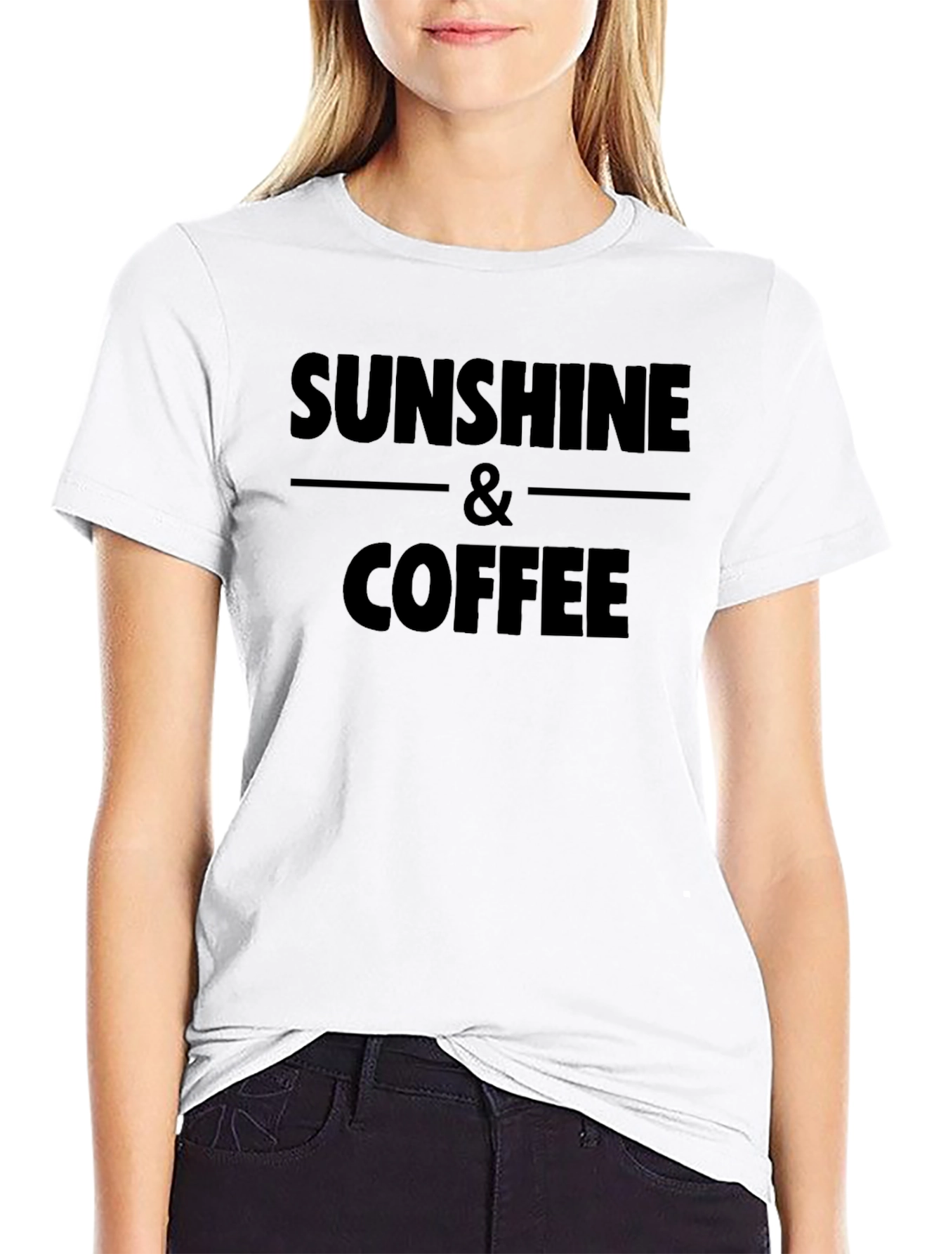 Sunshine & Coffee Graphic Tee - Black