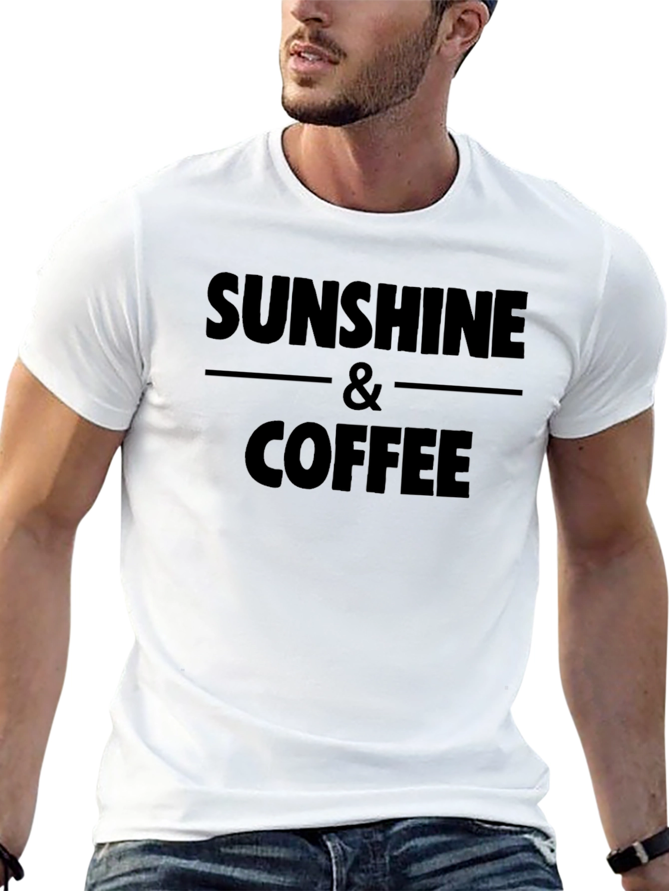 Sunshine & Coffee Graphic Tee - Black