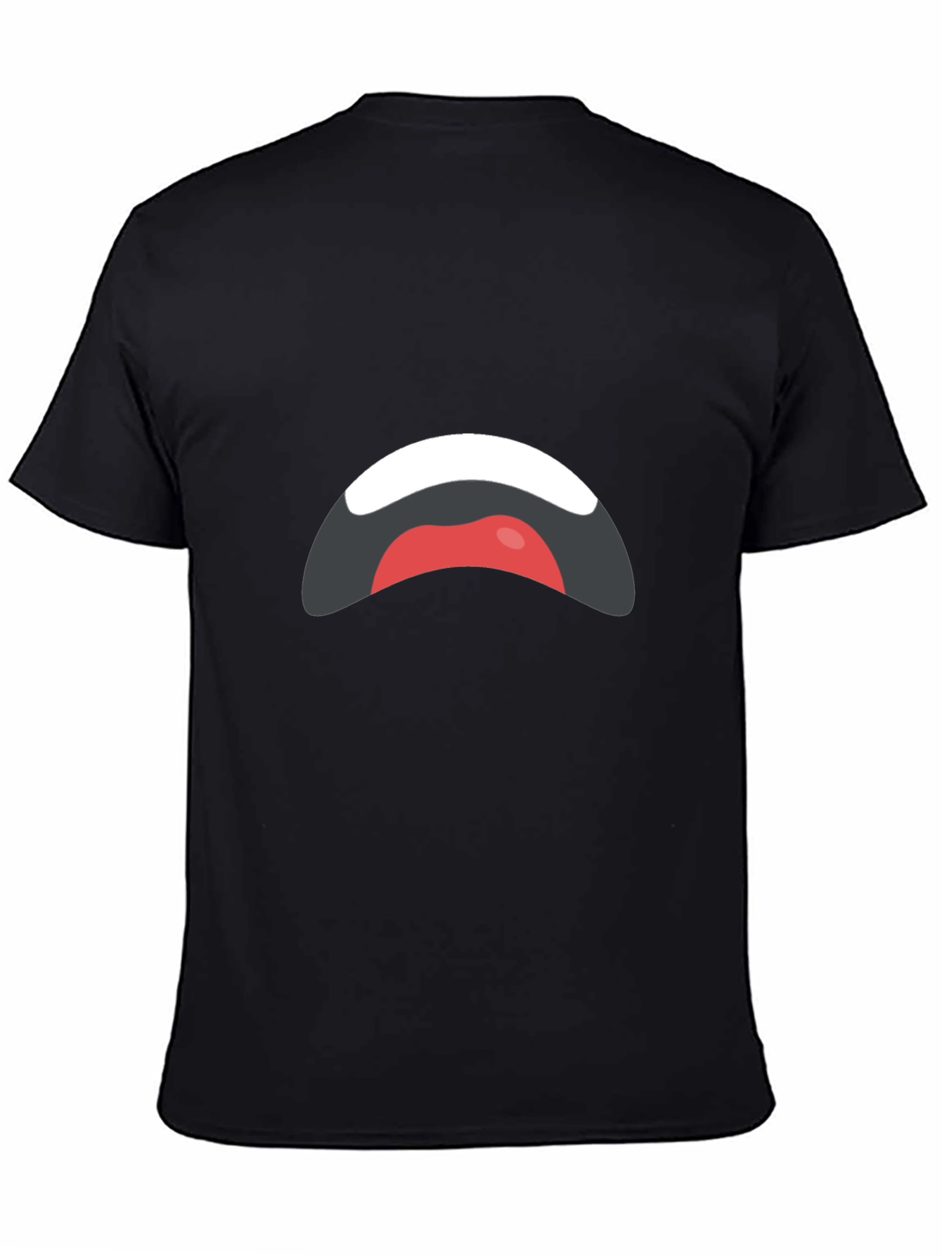 Sad Mouth Graphic Black T-Shirt