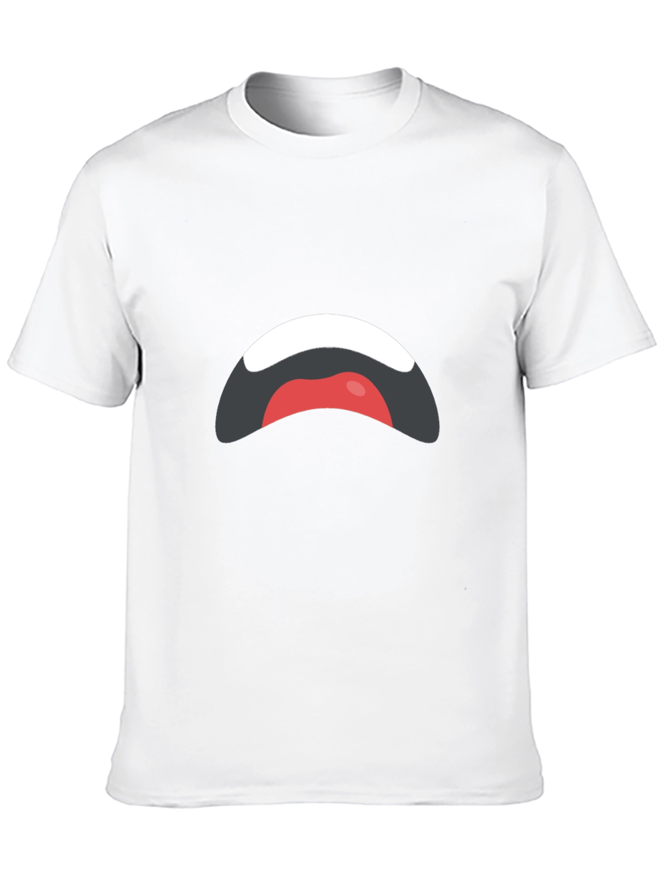Sad Mouth Graphic Black T-Shirt