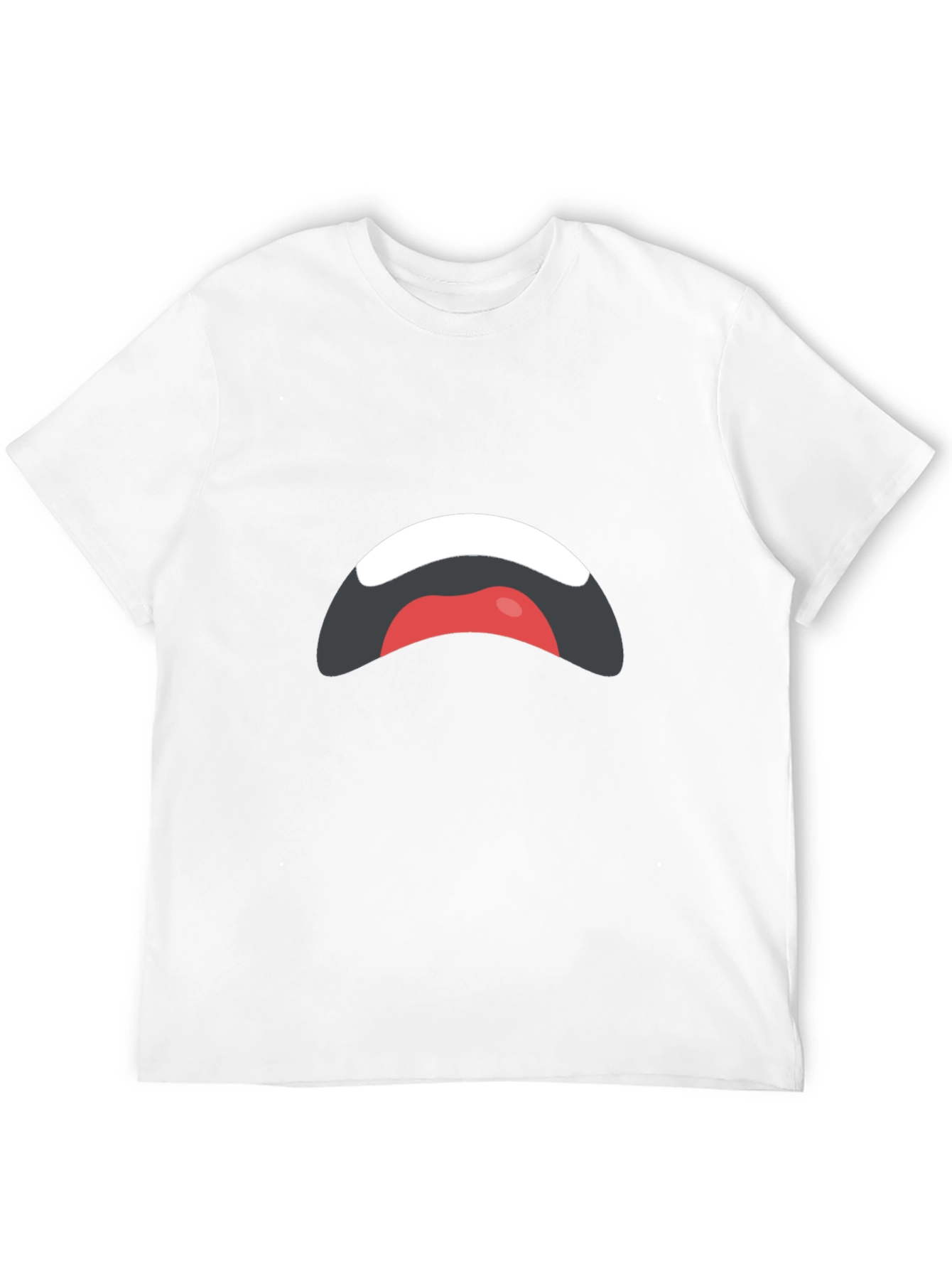 Sad Mouth Graphic Black T-Shirt
