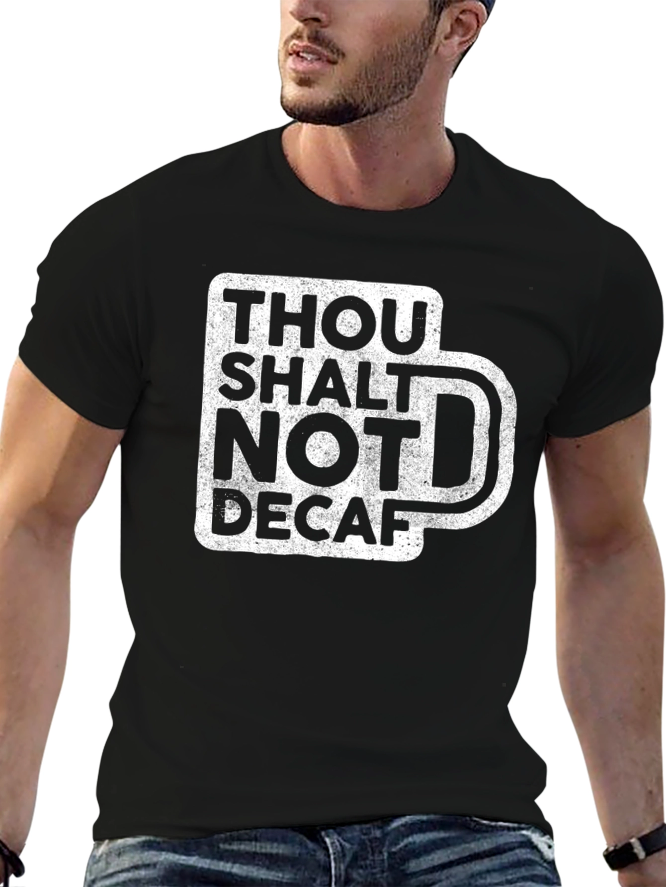 Thou Shalt Not Decaf Graphic Tee