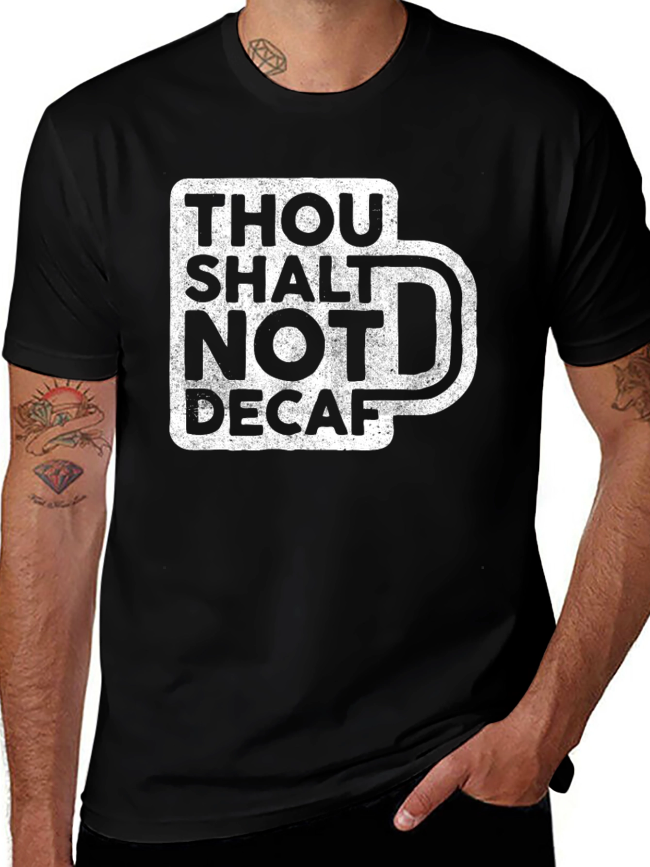 Thou Shalt Not Decaf Graphic Tee