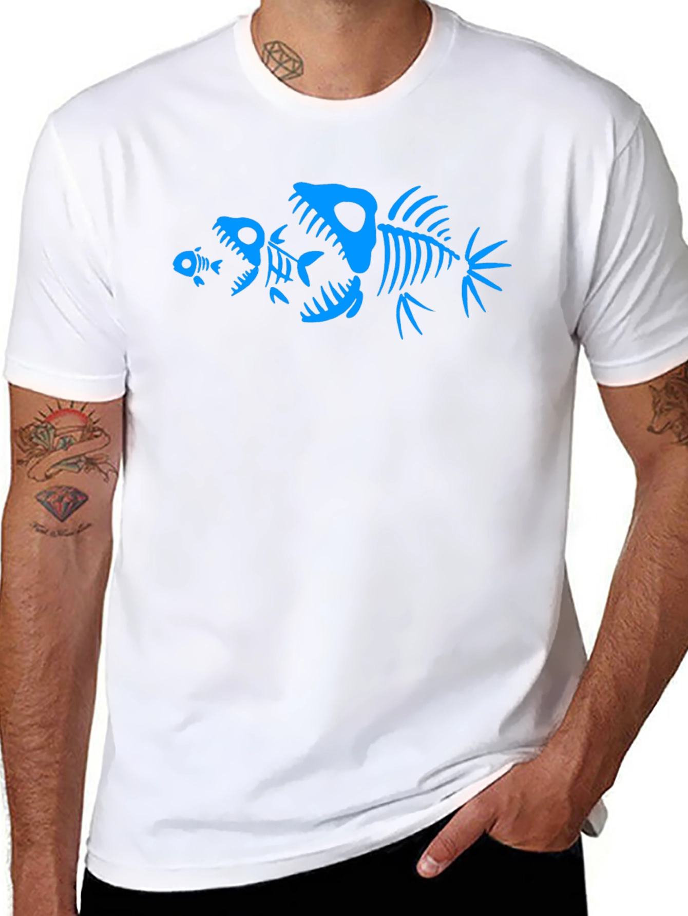 Fishbone Graphic Tee - Dark Humor T-Shirt