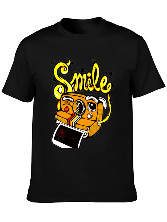 Smile Camera Graphic Tee - Black