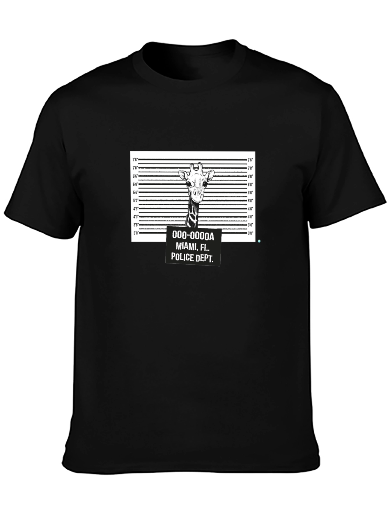 Giraffe Mugshot T-Shirt - Funny Animal Tee
