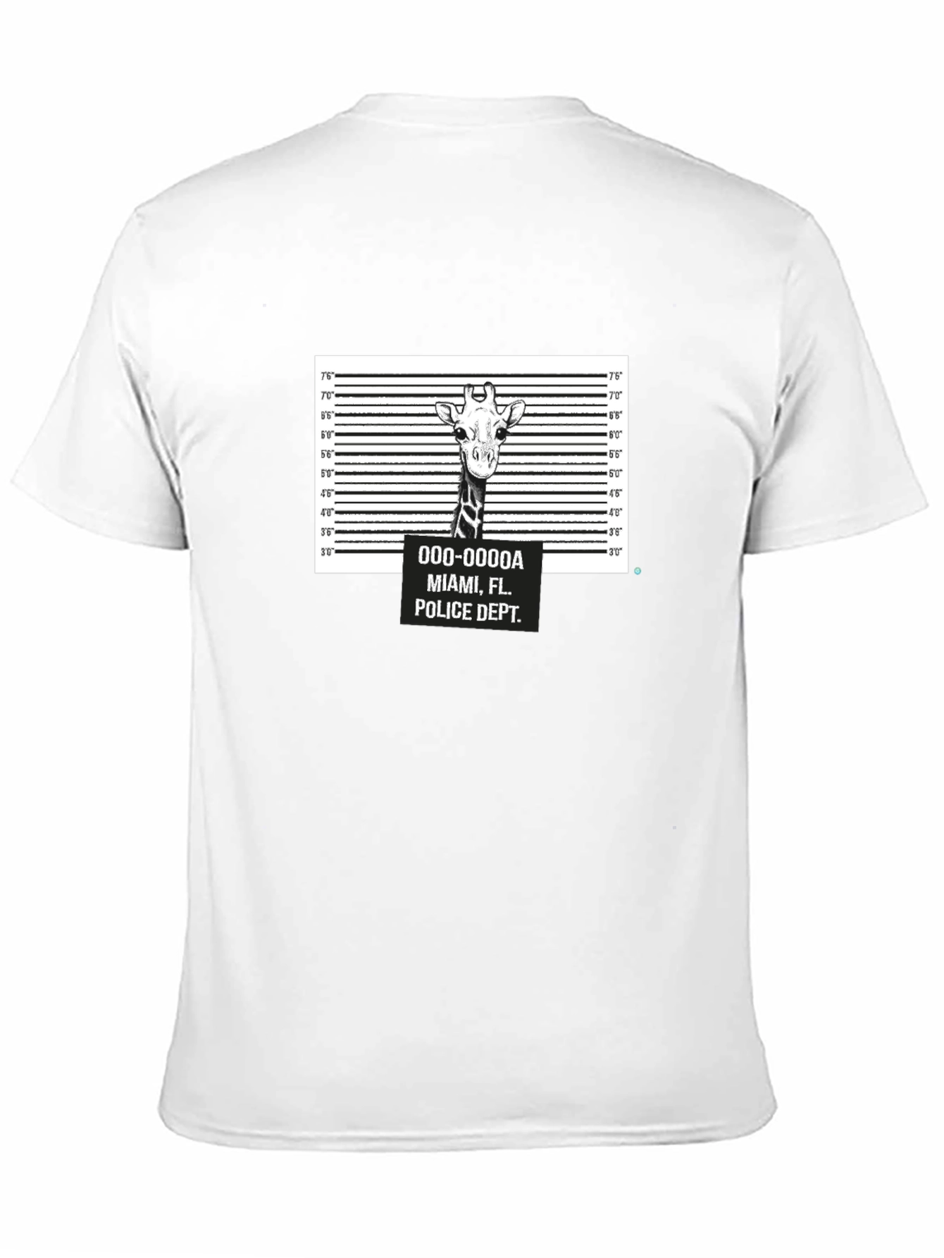 Giraffe Mugshot T-Shirt - Funny Animal Tee