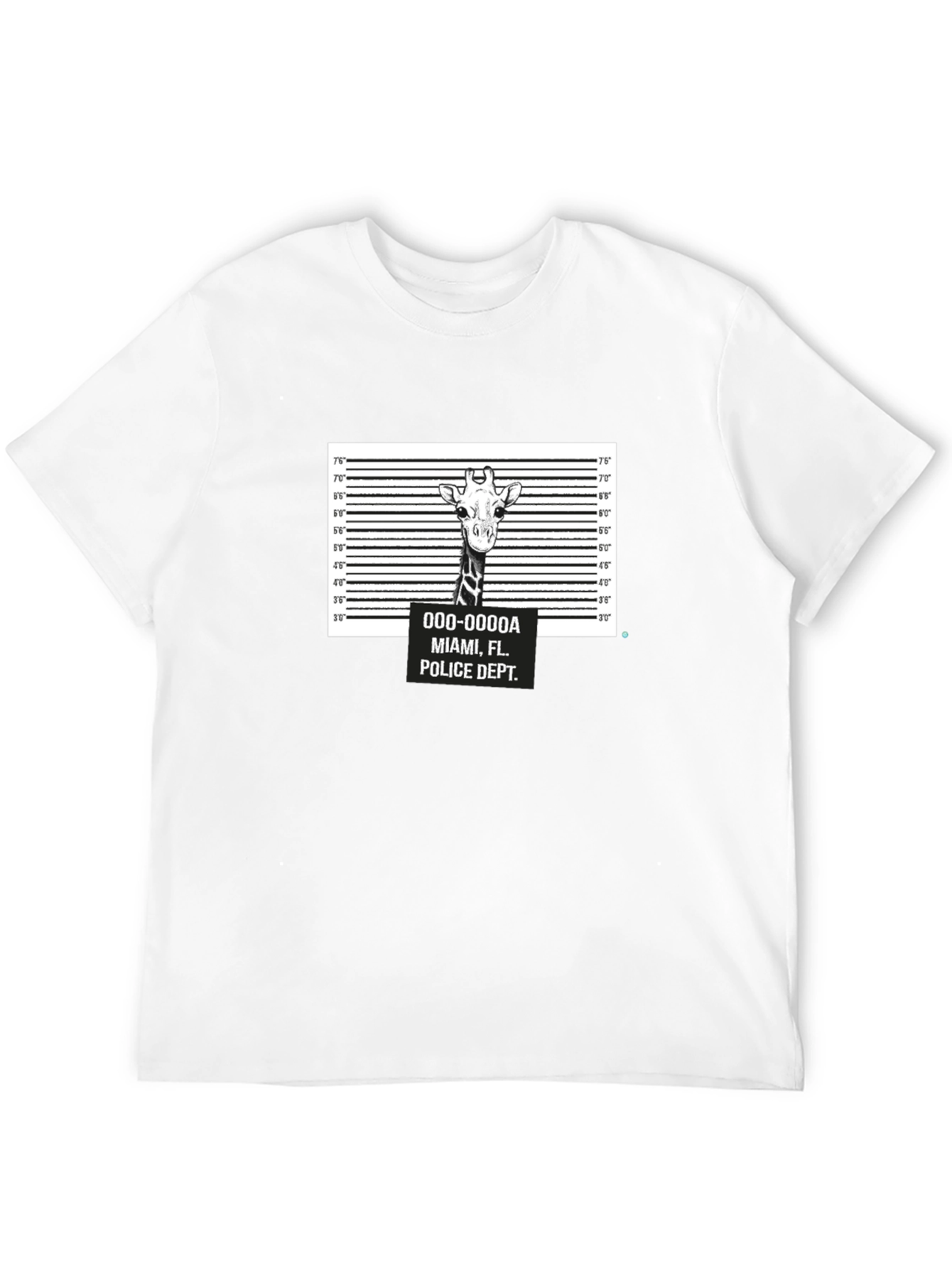 Giraffe Mugshot T-Shirt - Funny Animal Tee