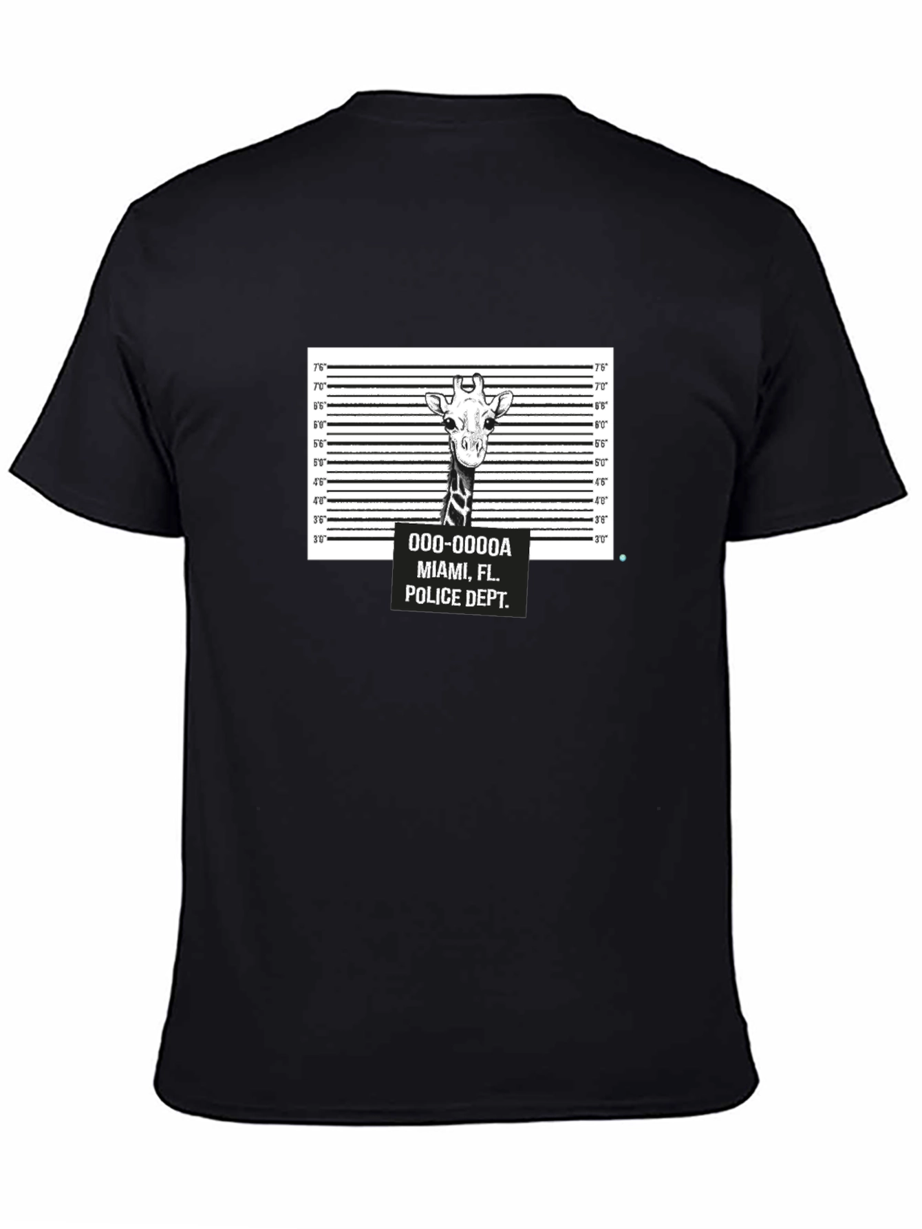 Giraffe Mugshot T-Shirt - Funny Animal Tee