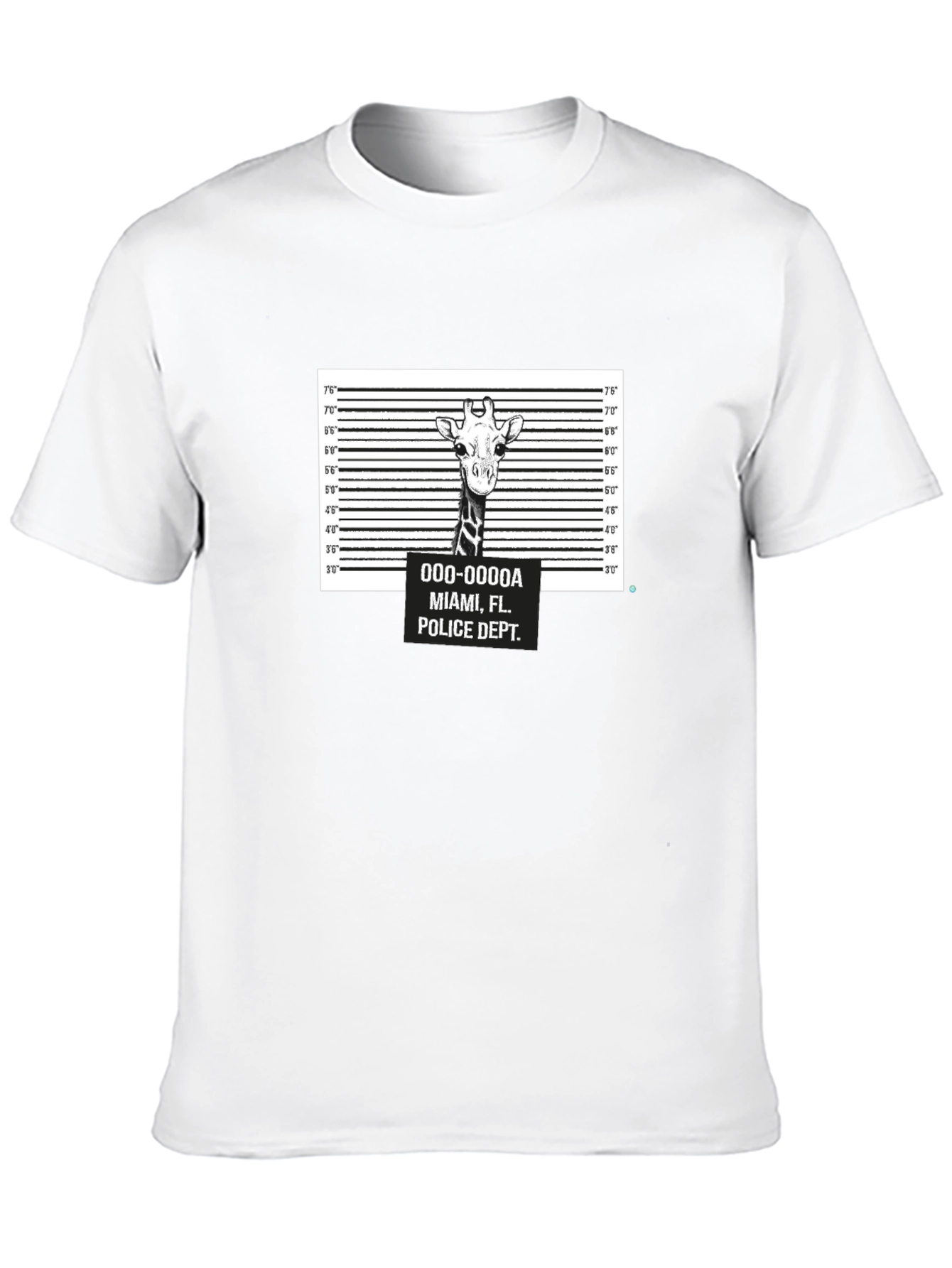 Giraffe Mugshot T-Shirt - Funny Animal Tee