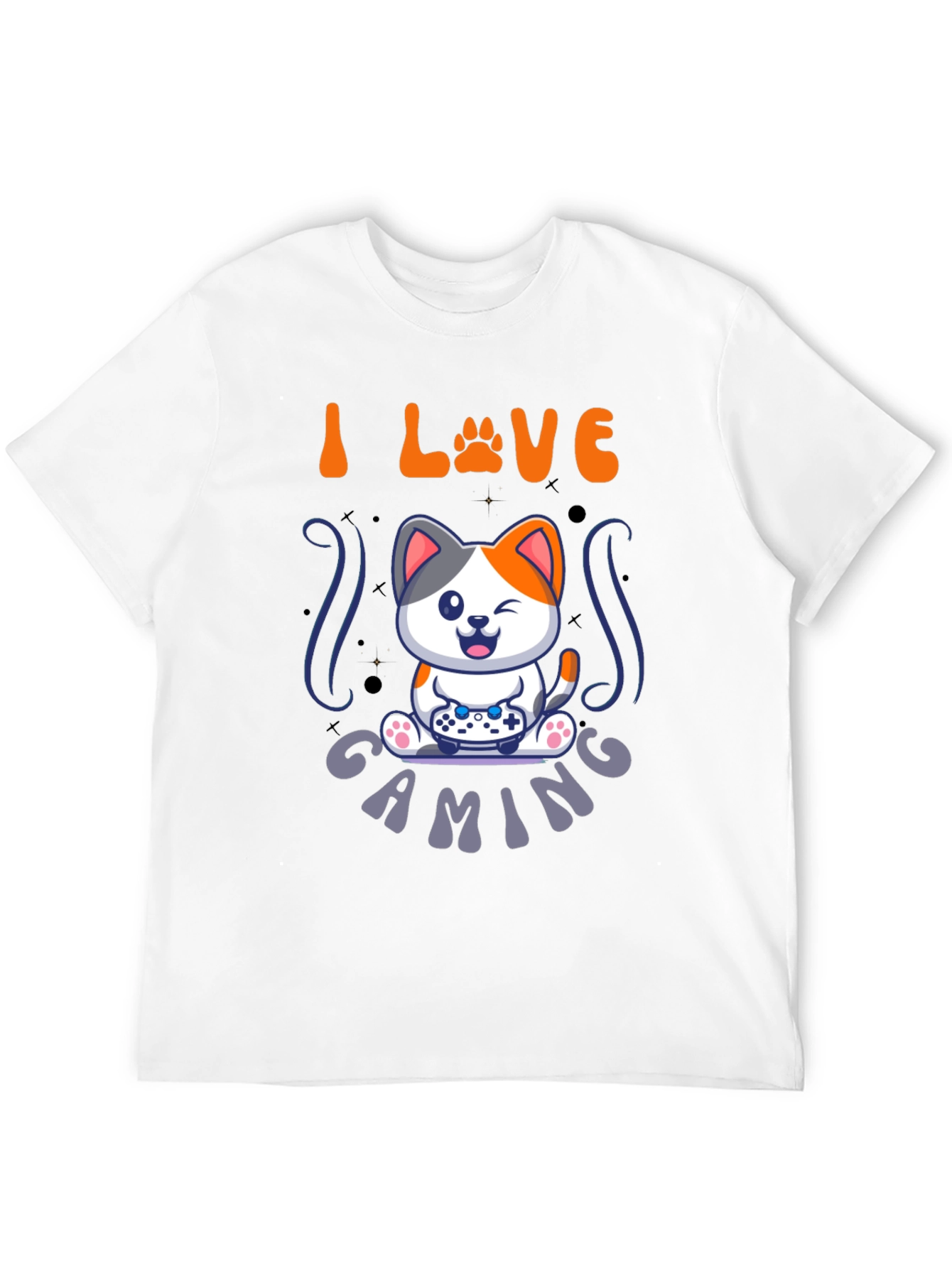 I Love Gaming Cat T-Shirt - Gamer Tee