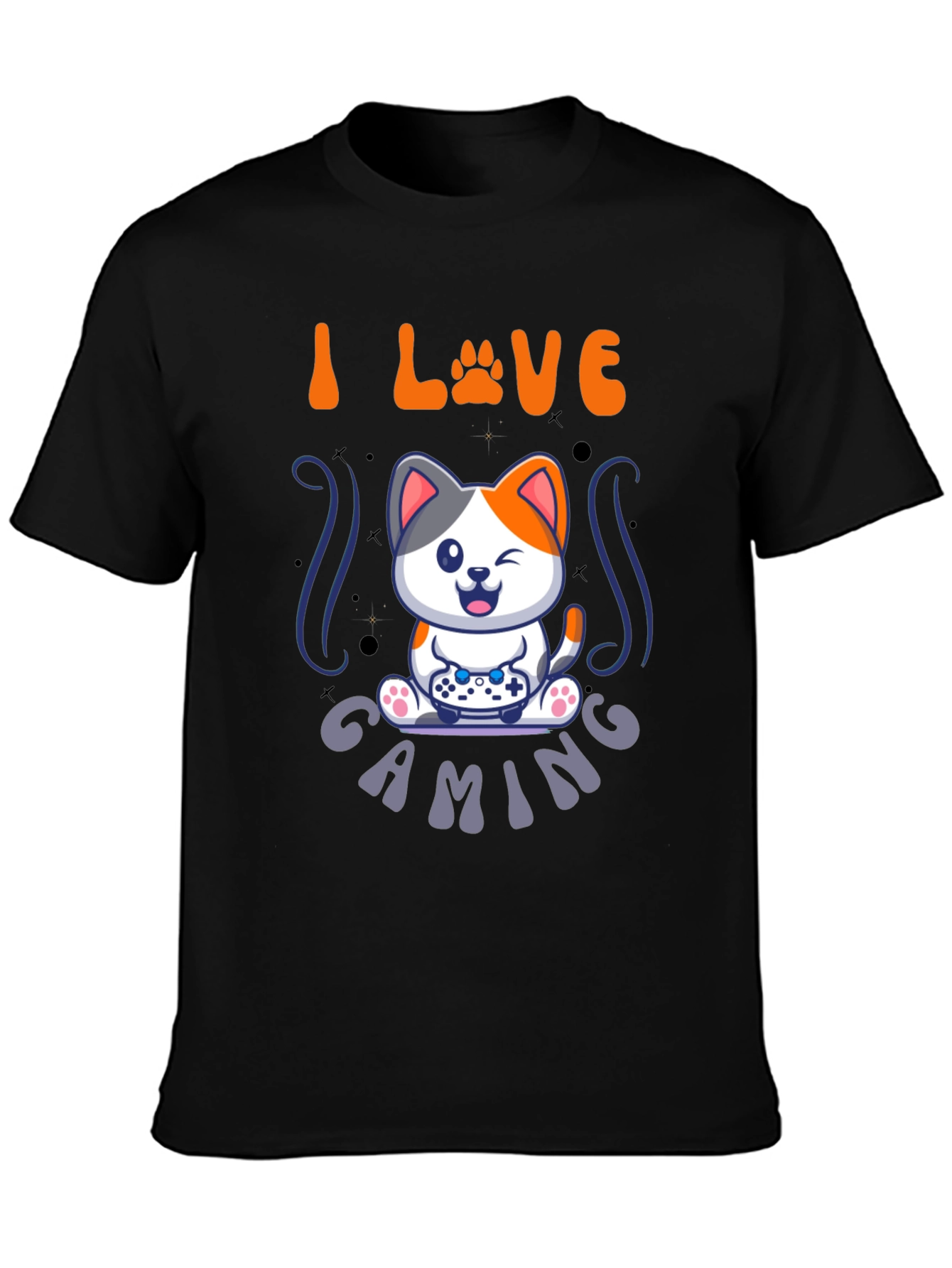 I Love Gaming Cat T-Shirt - Gamer Tee