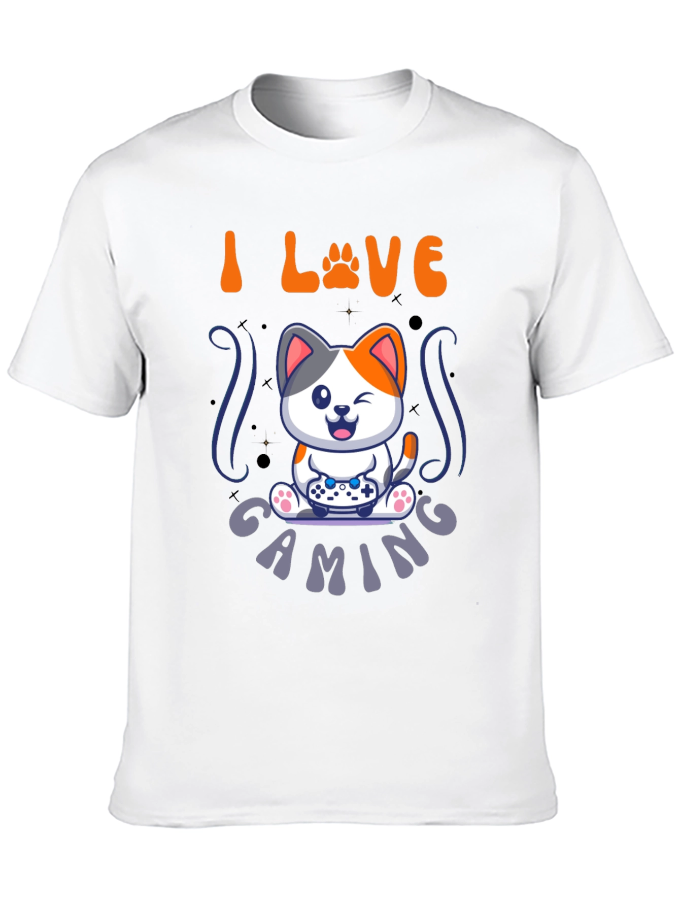 I Love Gaming Cat T-Shirt - Gamer Tee