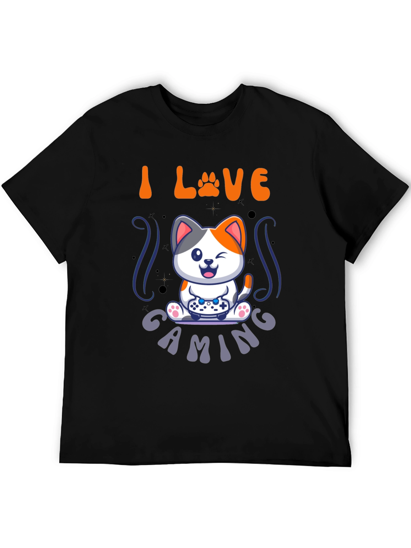I Love Gaming Cat T-Shirt - Gamer Tee