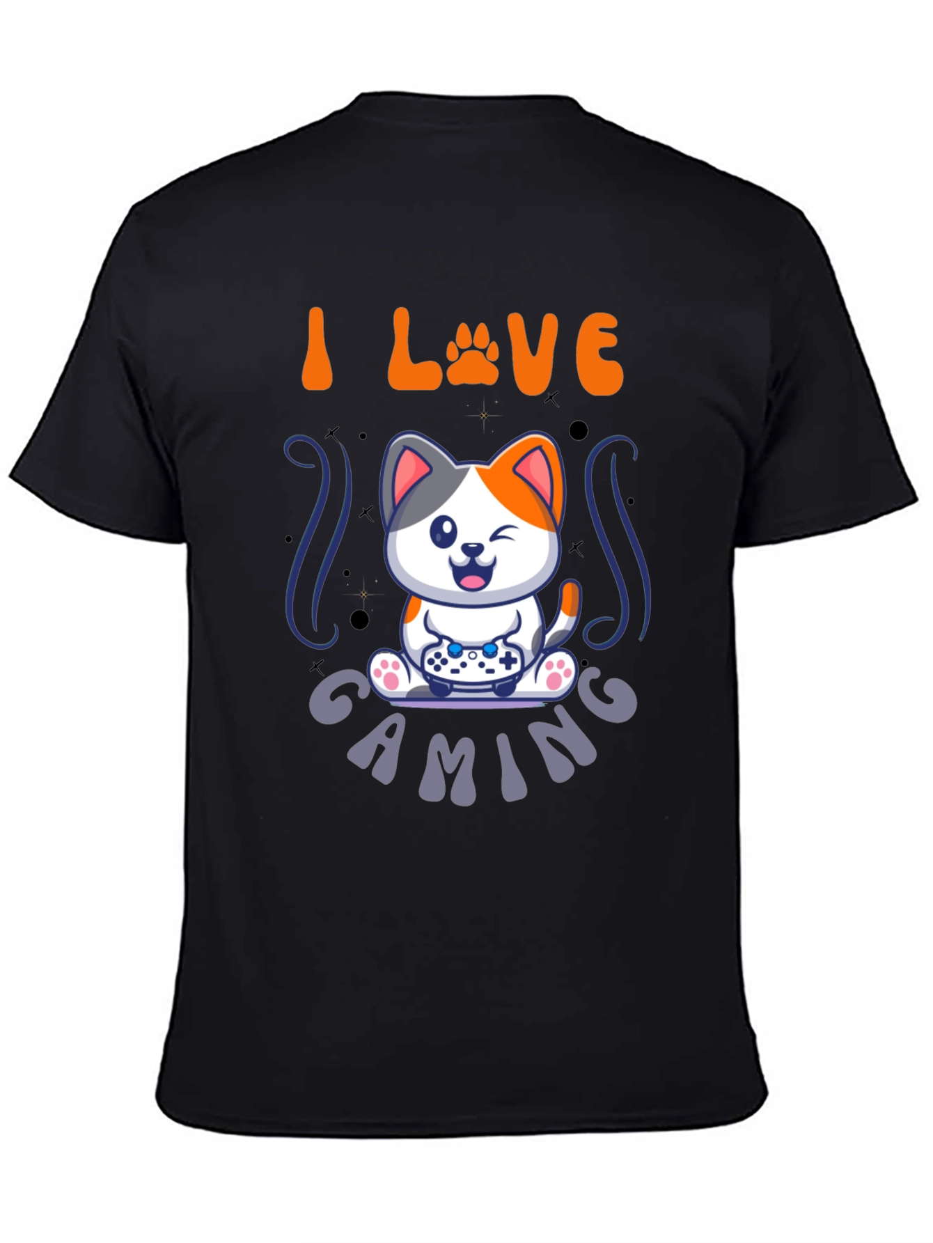 I Love Gaming Cat T-Shirt - Gamer Tee
